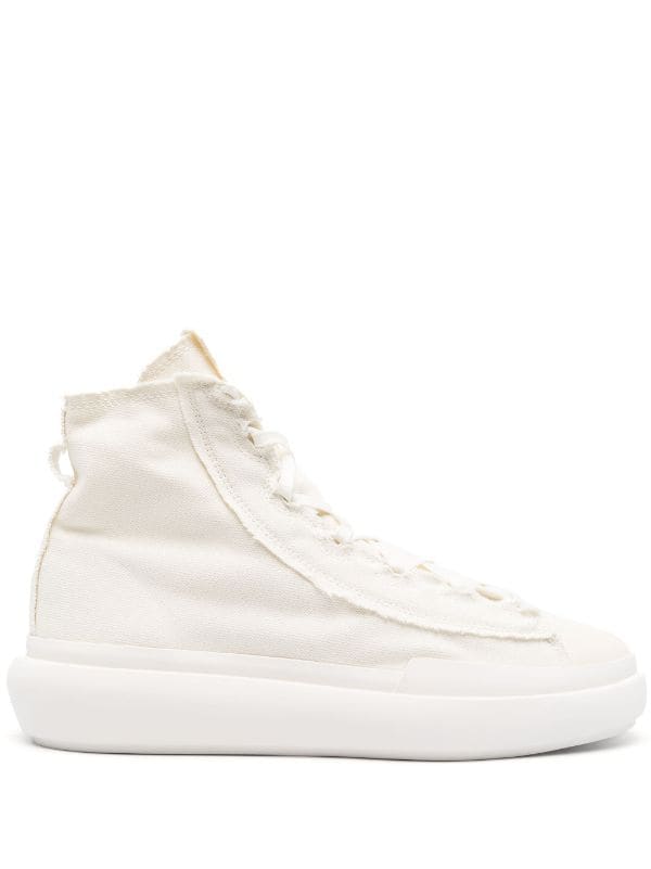 Y-3 NIZZA DISTRESSED HIGH-TOP SNEAKERS
