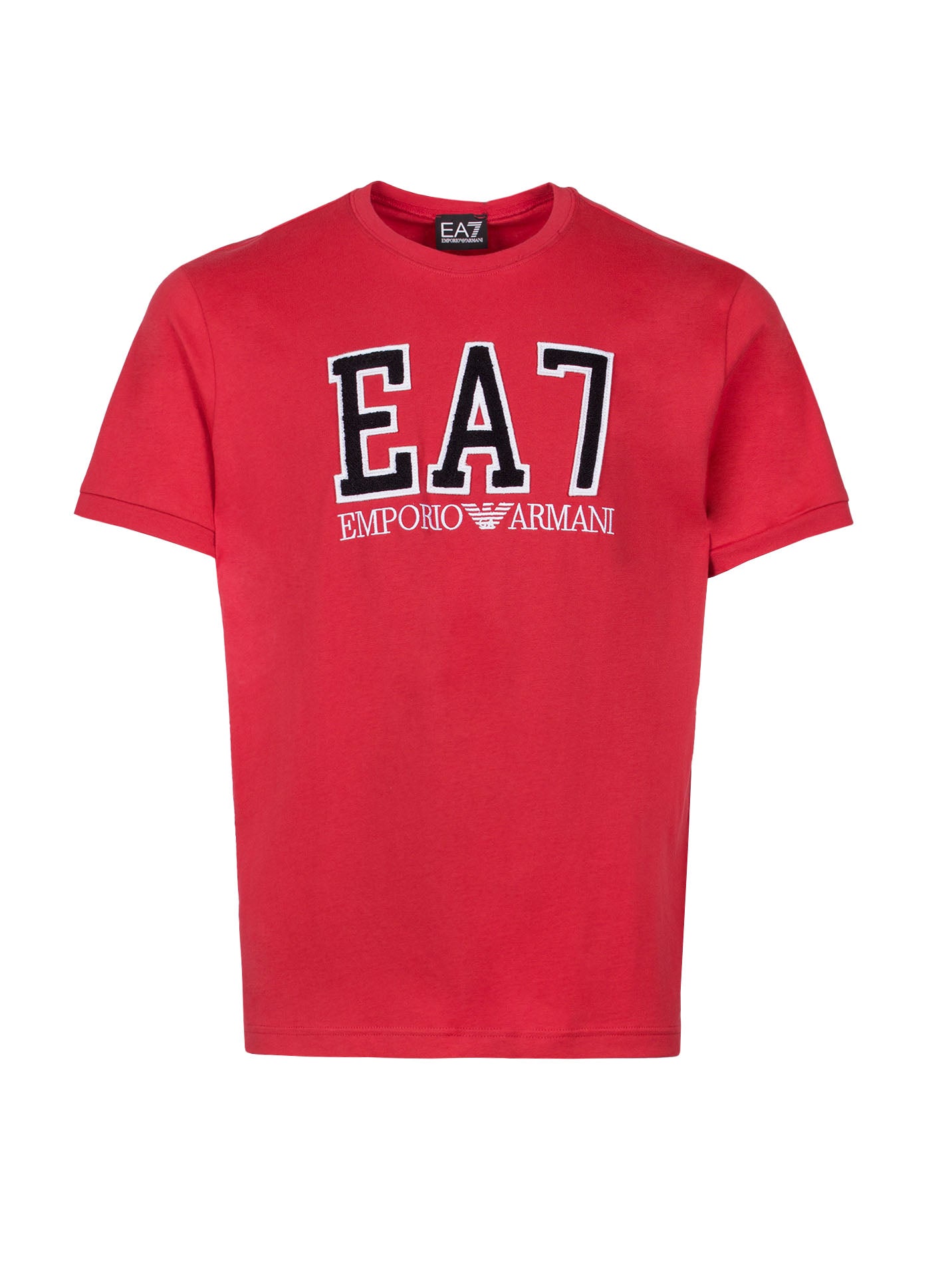 EA7 LOGO-EMBROIDERED COTTON T-SHIRT