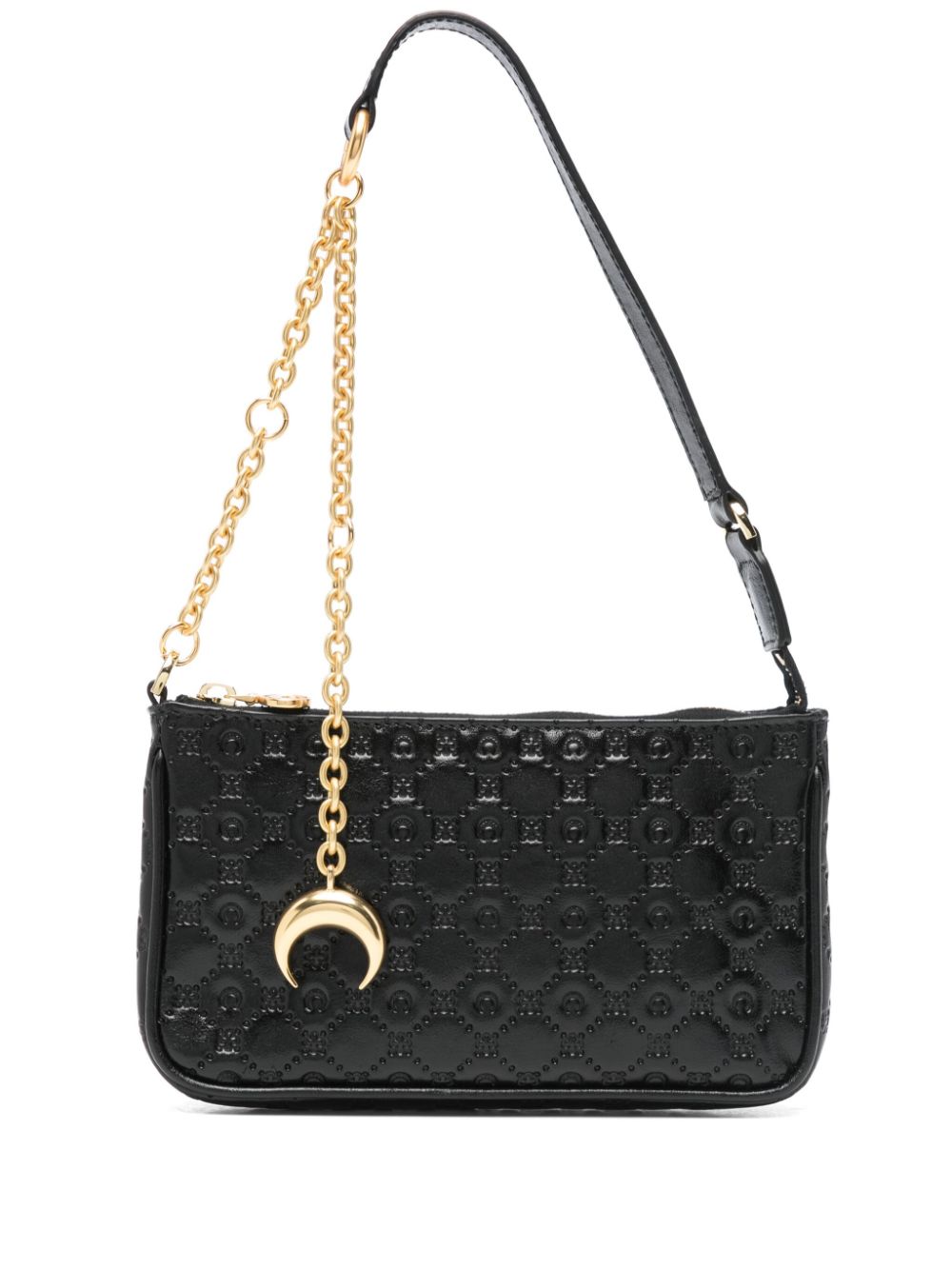 MARINE SERRE MOONOGRAM-EMBOSSED SHOULDER BAG
