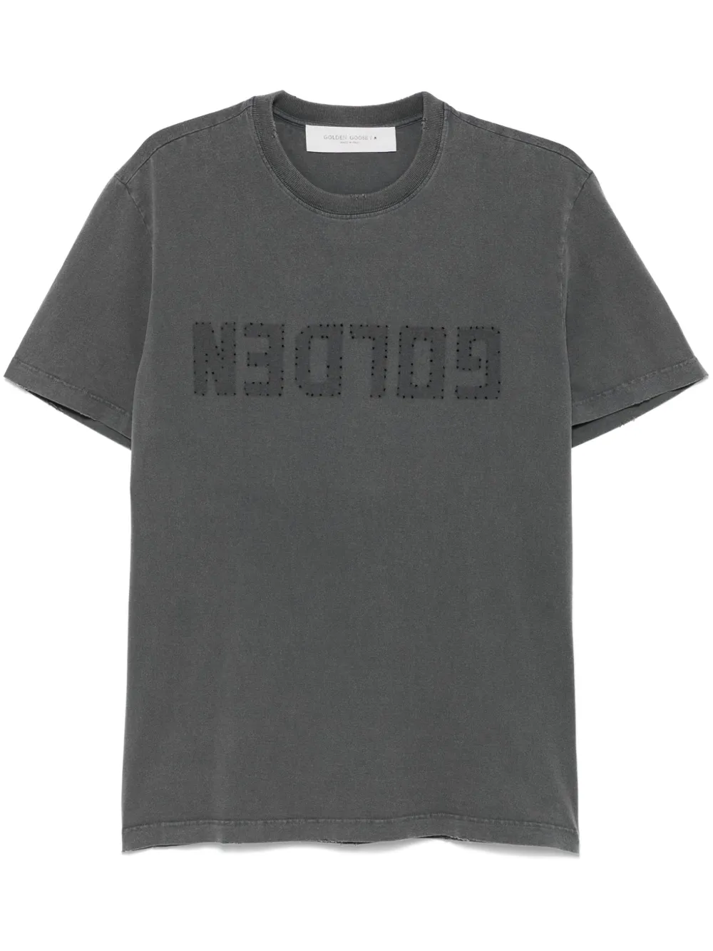 CAMISETA GOLDEN GOOSE LOGO PERFORADO