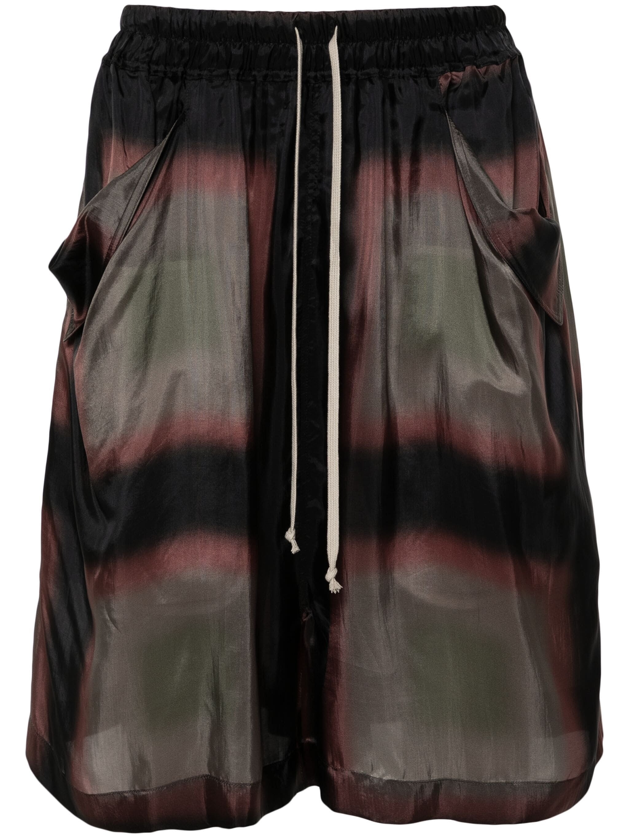 RICK OWENS ABSTRACT-PRINT SHORTS