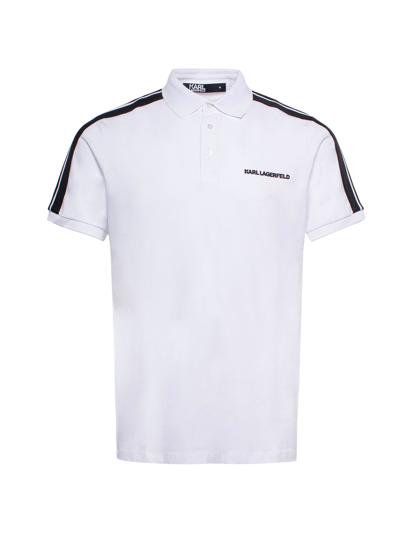 KARL LAGERFELD LOGO-PRINT COTTON POLO SHIRT