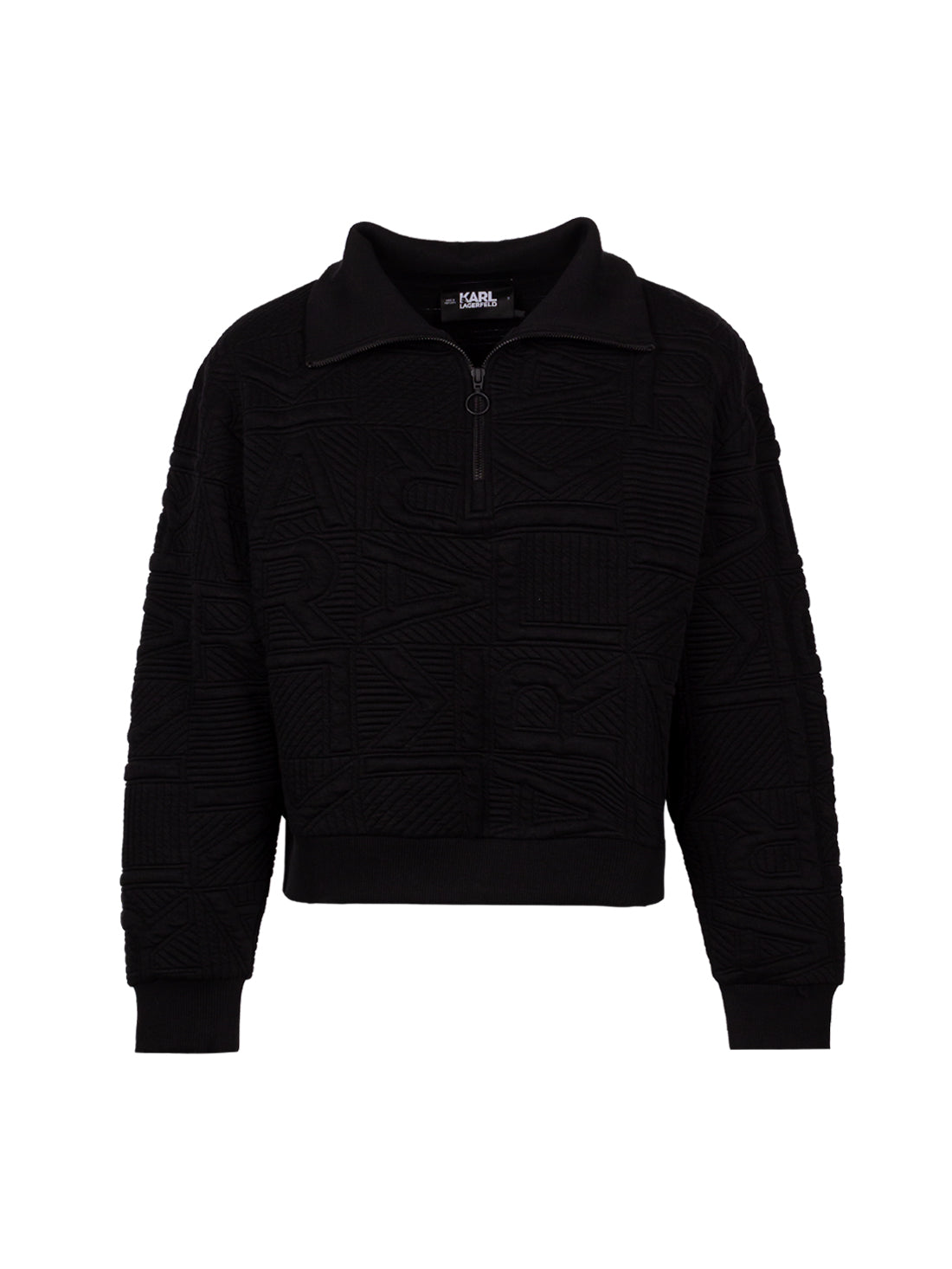 KARL LAGERFELD LOGO-EMBROIDERED LONG-SLEEVE SWEATSHIRT