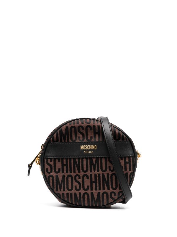 MOSCHINO MONOGRAM-PRINT CROSSBODY BAG