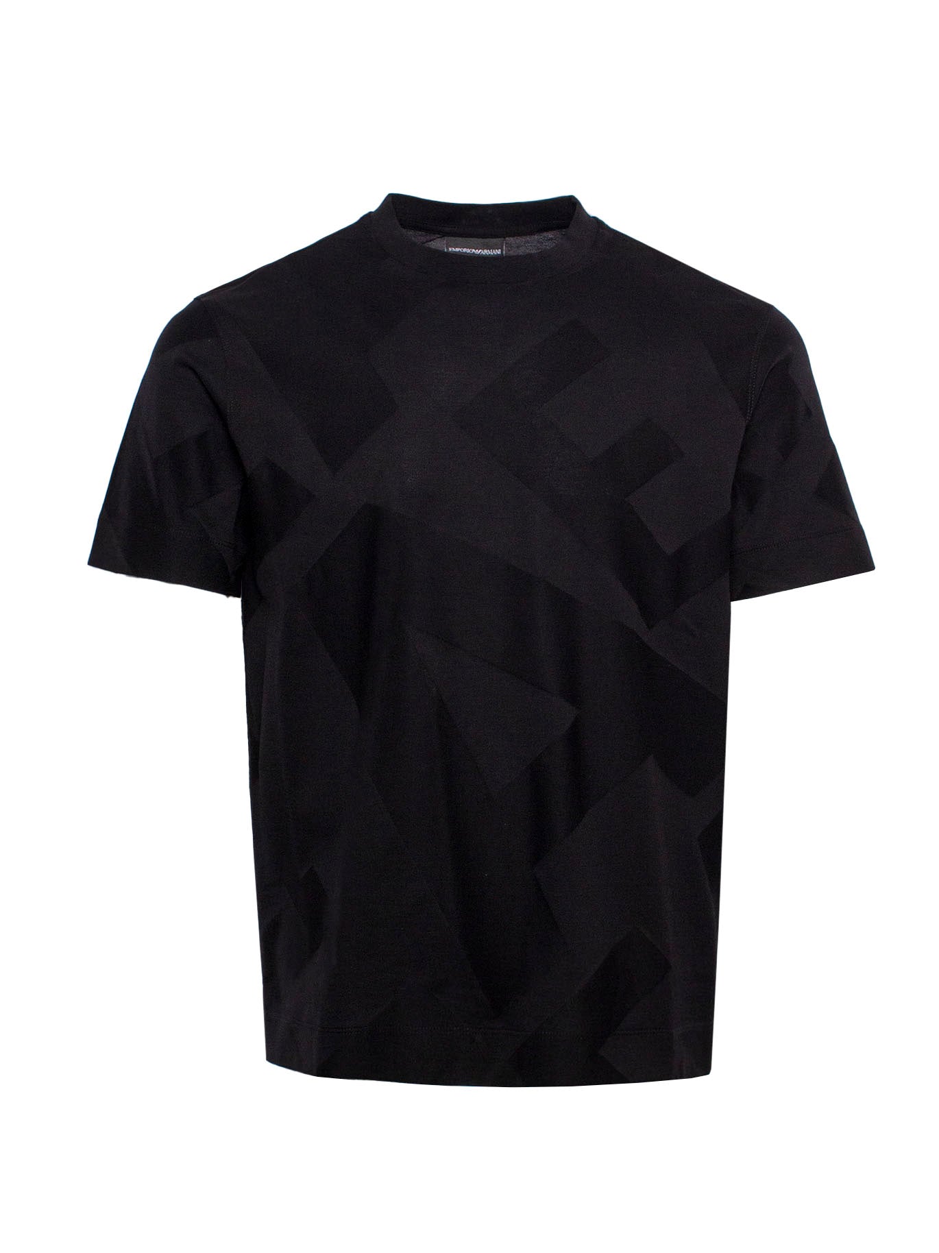EMPORIO ARMANI LOGO-JACQUARD COTTON T-SHIRT