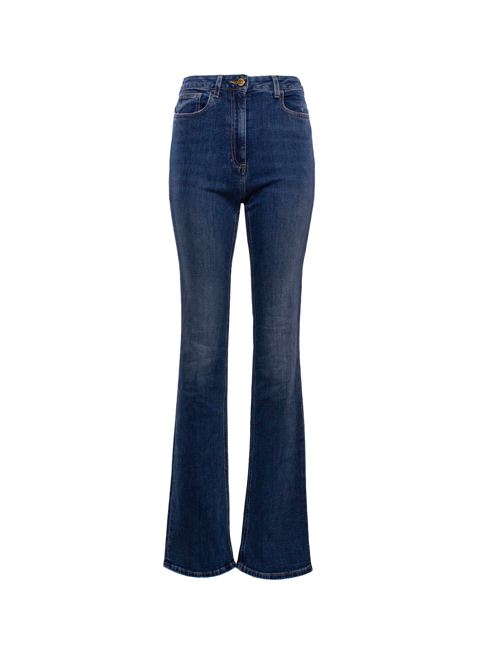 ELISABETTA FRANCHI FLARED HIGH-WAISTED JEANS