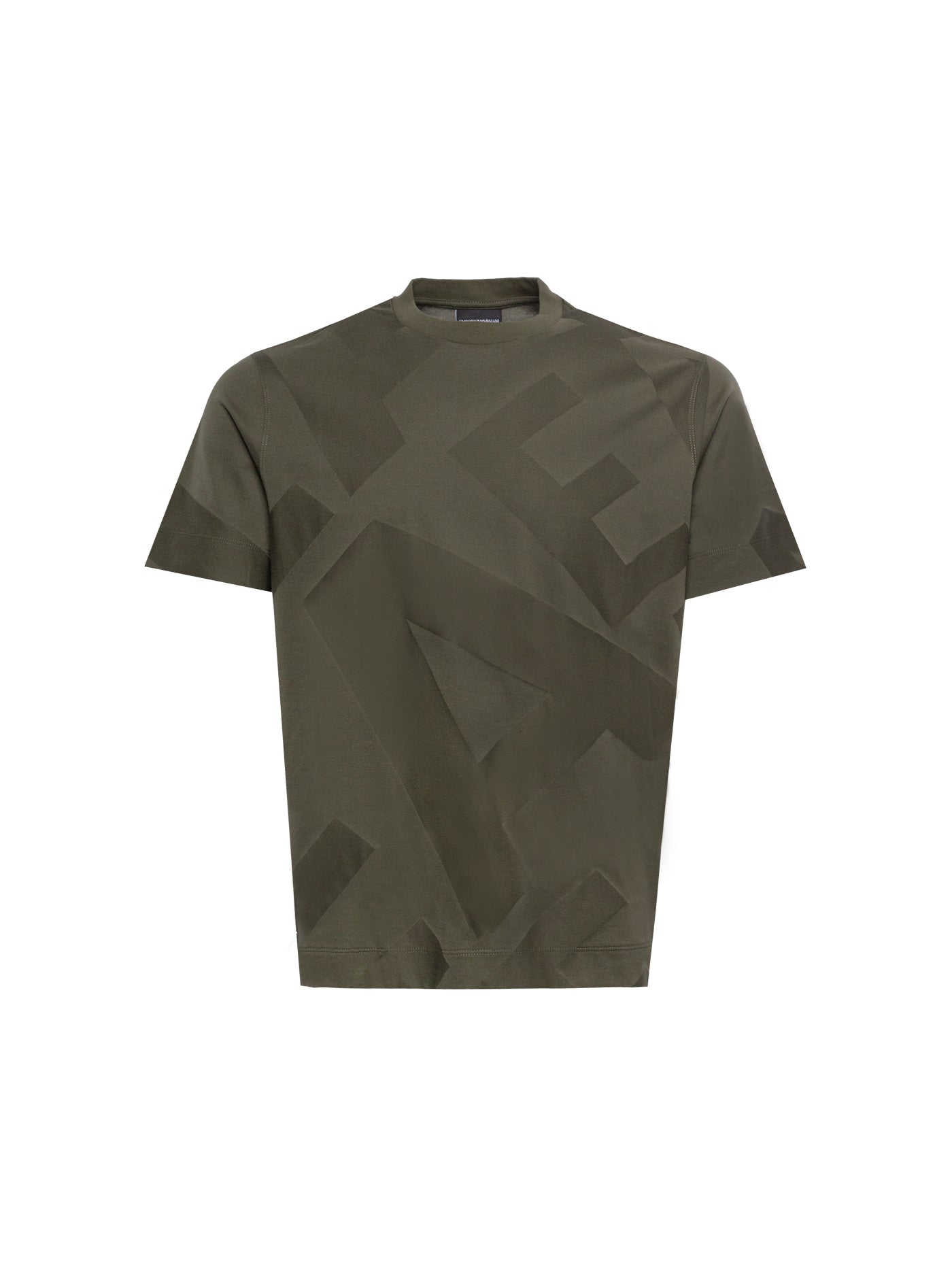 EMPORIO ARMANI LOGO-JACQUARD COTTON T-SHIRT