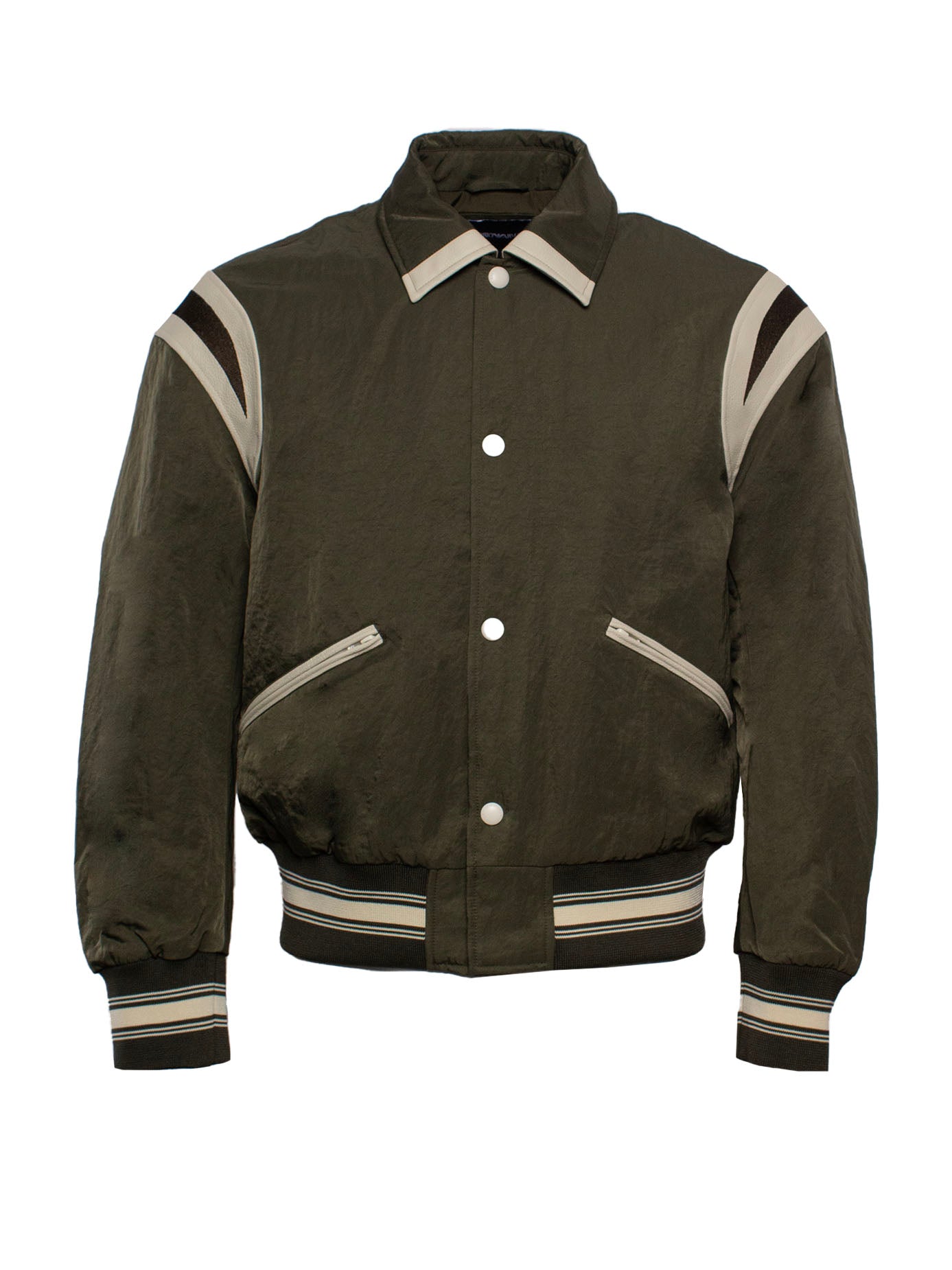 EMPORIO ARMANI LOGO-EMBROIDERED BOMBER JACKET