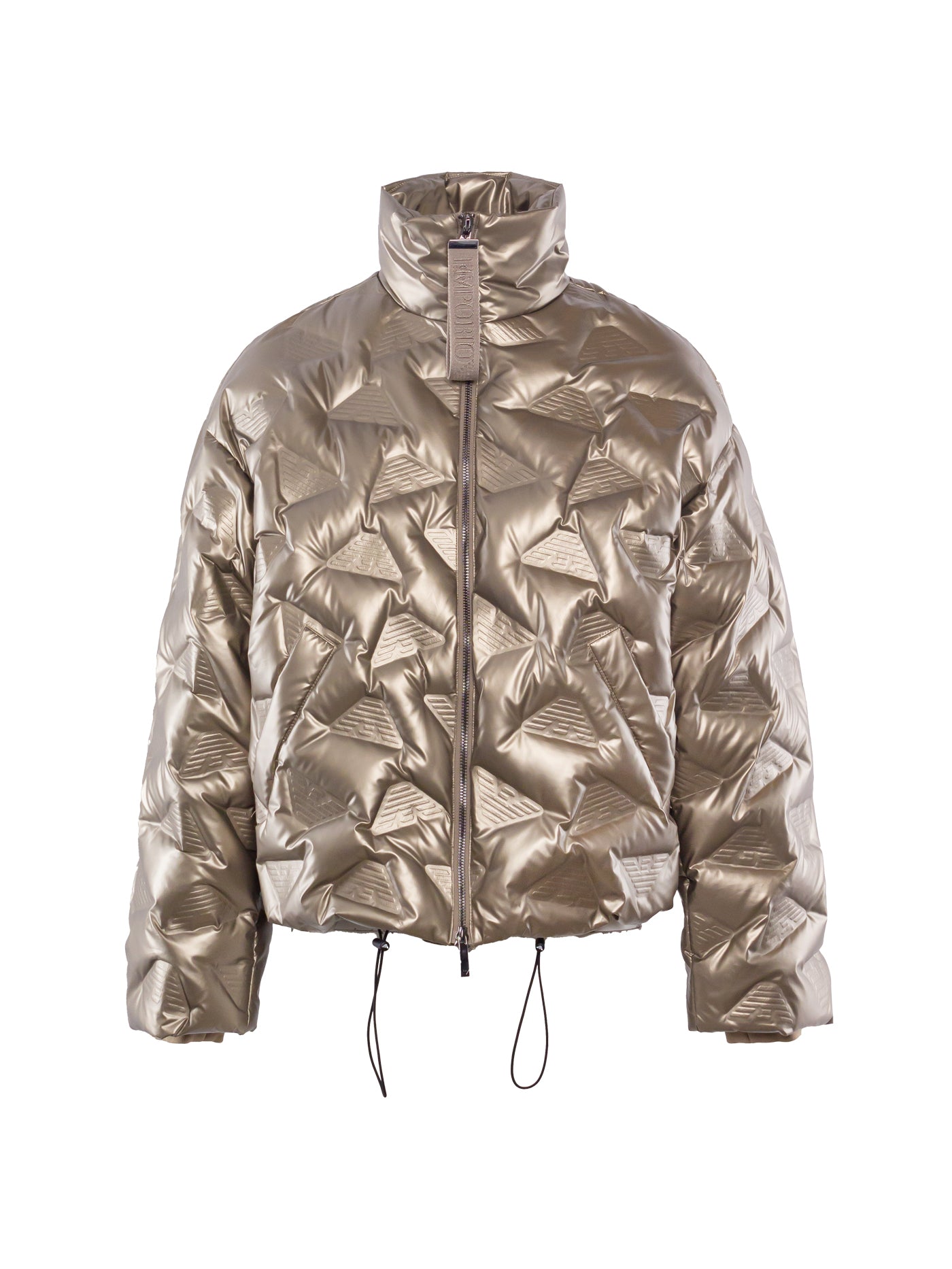 EMPORIO ARMANI DEBOSSED-MONOGRAM QUILTED JACKET
