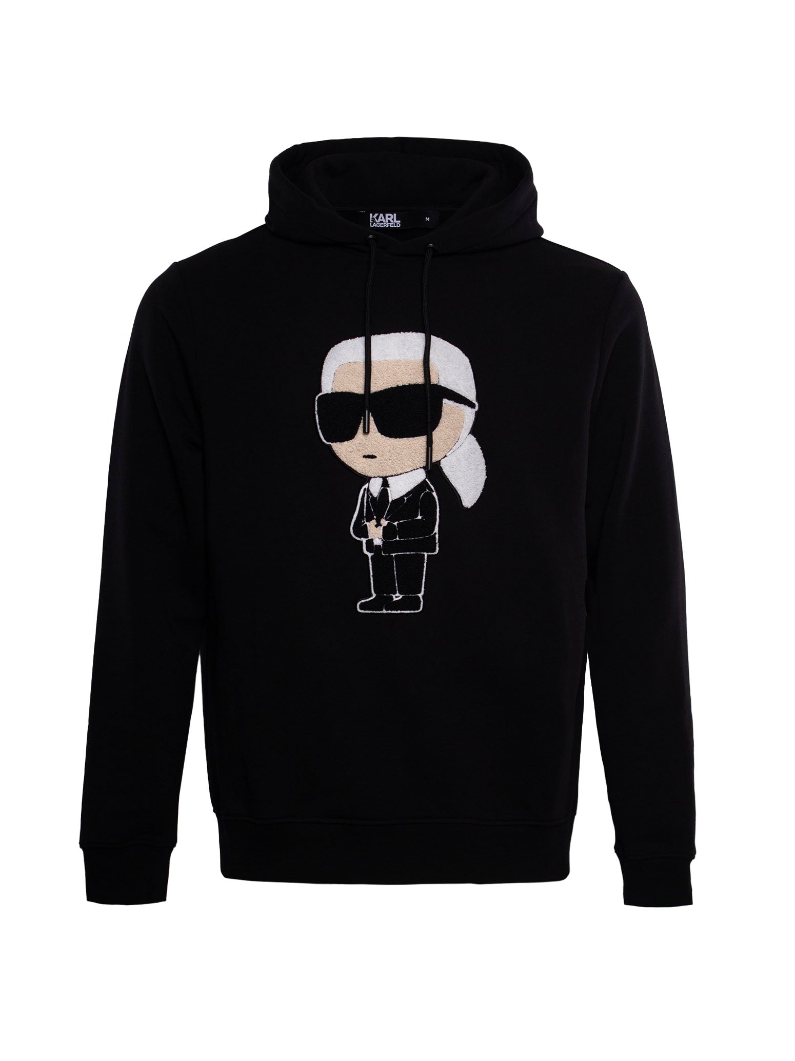 KARL LAGERFELD IKONIK KARL-MOTIF COTTON HOODIE
