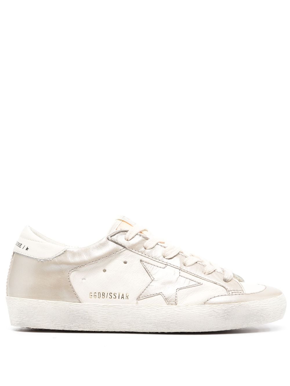 GOLDEN GOOSE SUPER-STAR PANELLED LEATHER SNEAKERS