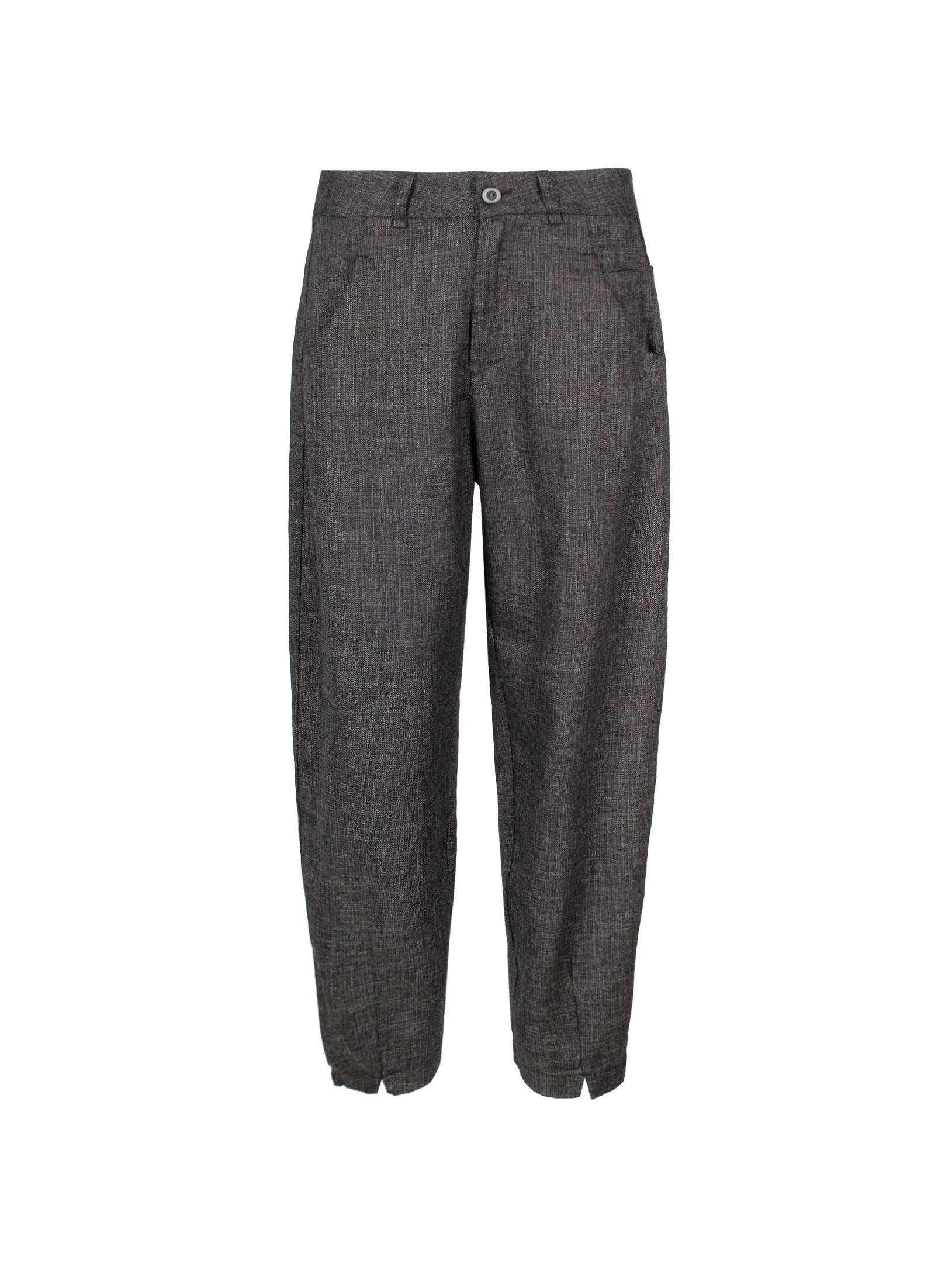 TRANSIT SLIT-DETAILED MÉLANGE TAPERED TROUSERS