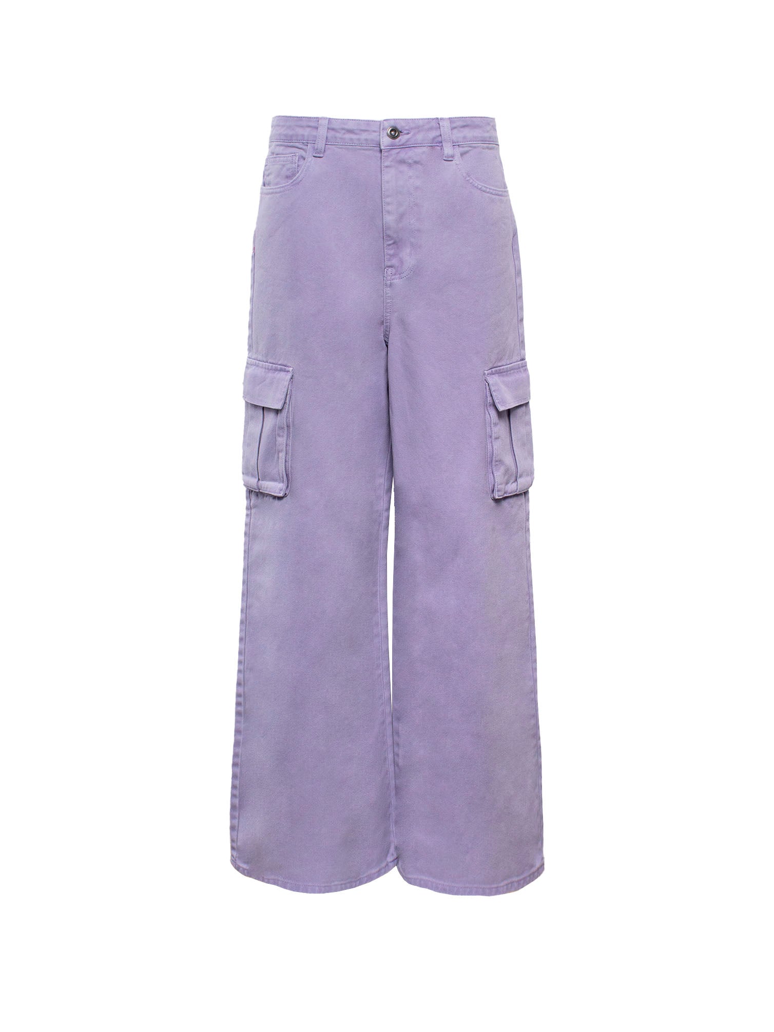 SELF-PORTRAIT WIDE-LEG CARGO JEANS