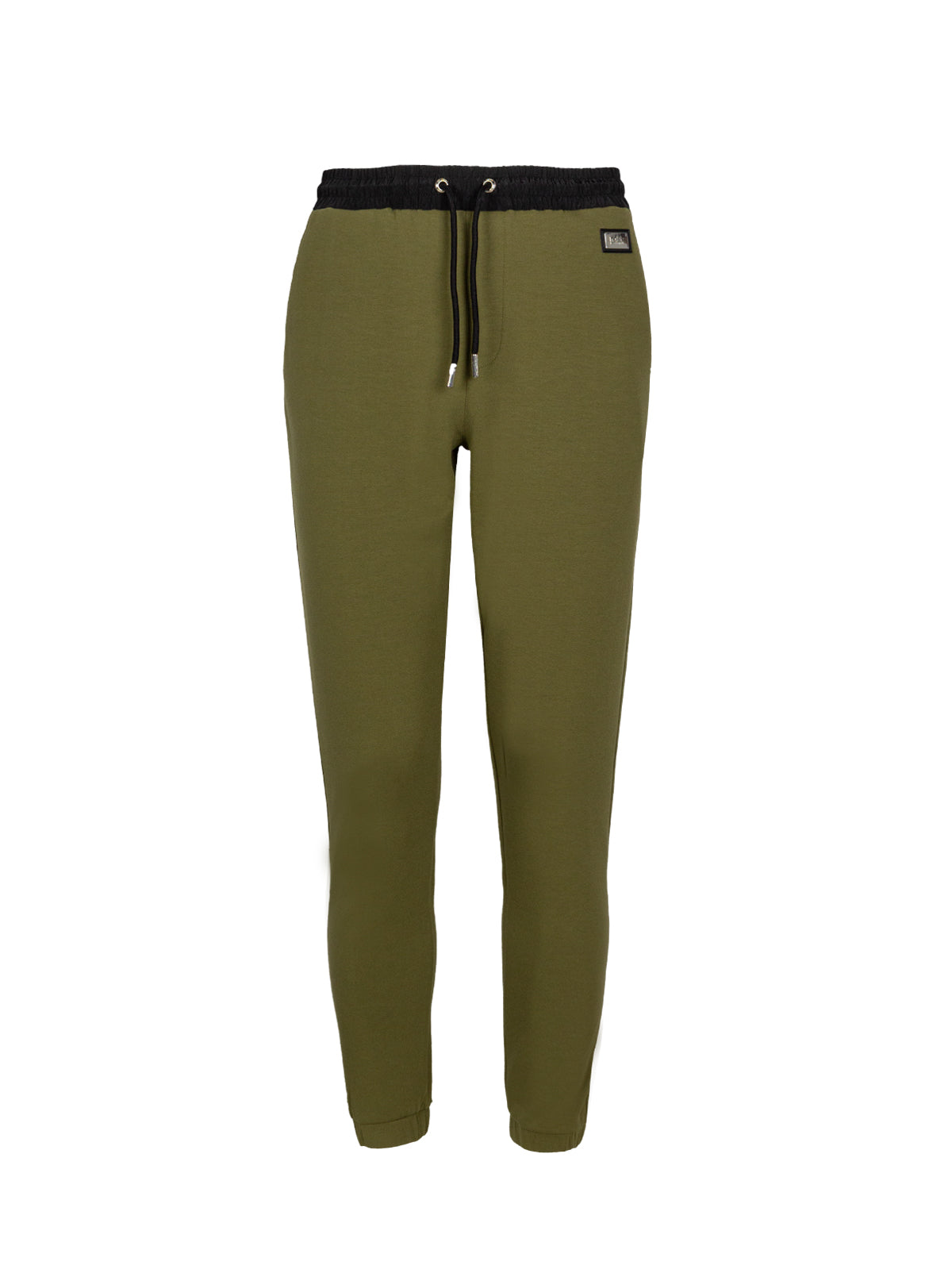 KARL LAGERFELD LOGO-PATCH COTTON TRACK PANTS