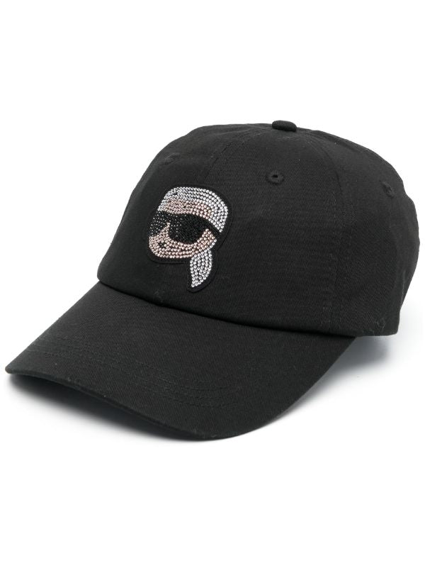 KARL LAGERFELD K/IKONIK 2.0 EMBELLISHED CAP