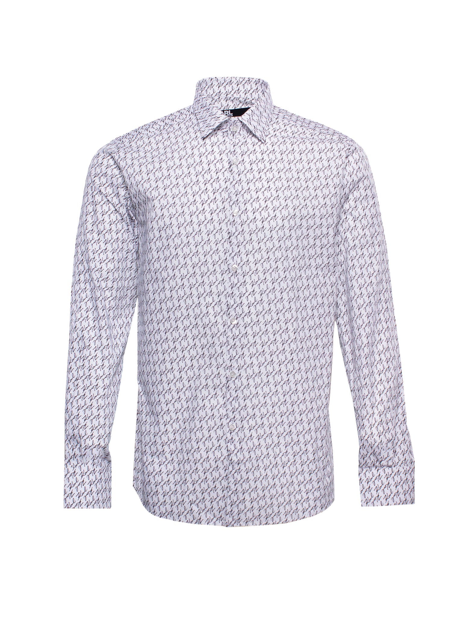 KARL LAGERFELD KARLIGRAPHY-MOTIF COTTON SHIRT