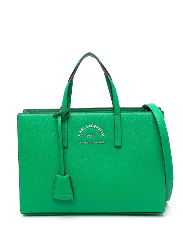 KARL LAGERFELD LOGO-LETTERING TOTE BAG