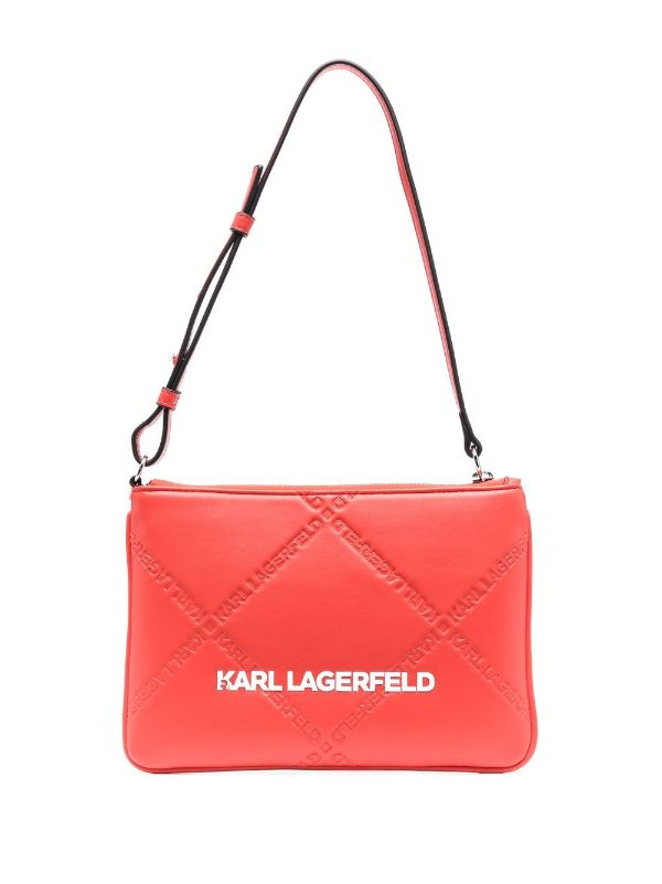 KARL LAGERFELD K/SKUARE EMBOSSED POUCH