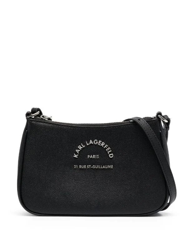KARL LAGERFELD LOGO-LETTERING CROSSBODY BAG