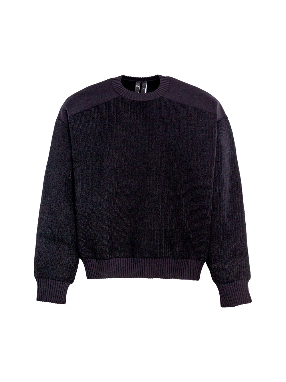 Y-3 RIBBED-KNIT PANELLED JUMPER