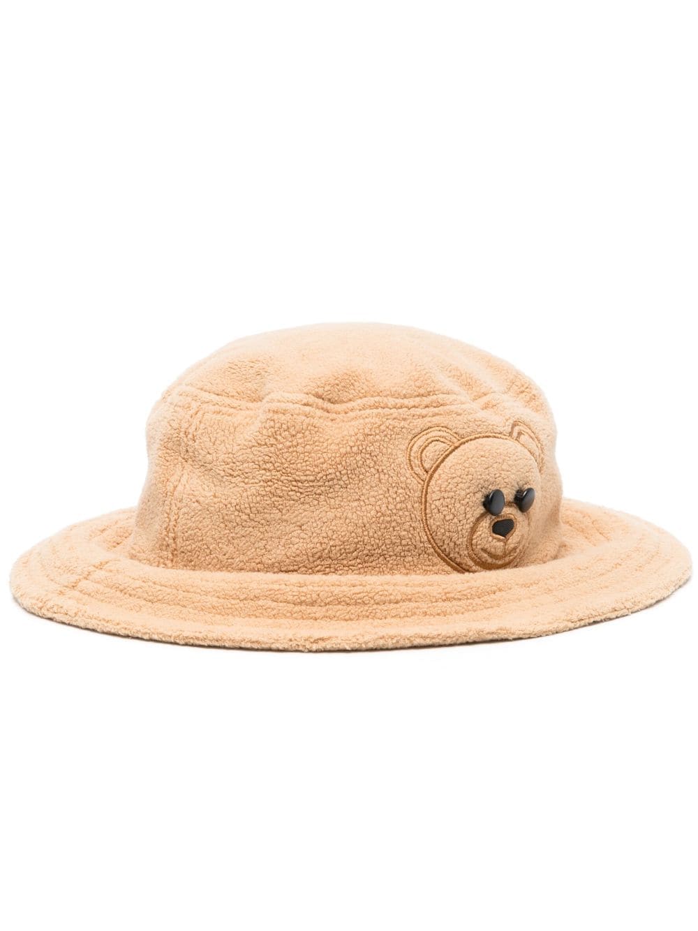 MOSCHINO EMBROIDERED-LOGO FLEECE BUCKET HAT