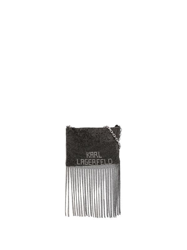 KARL LAGERFELD SMALL K/EVENING WATERFALL SHOULDER BAG