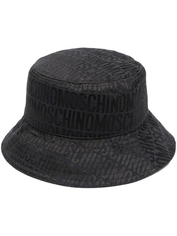 MOSCHINO LOGO-PRINT BUCKET HAT