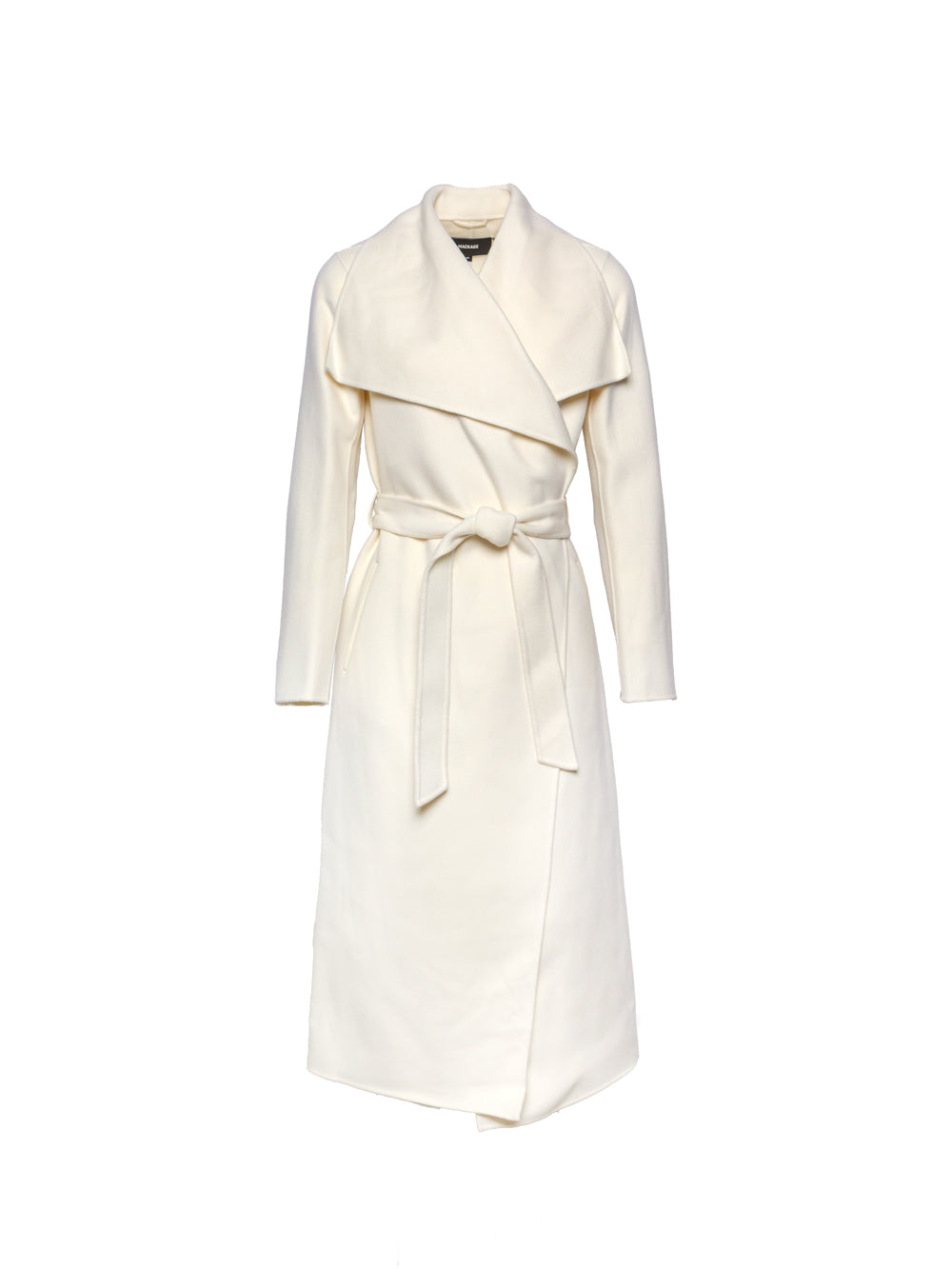 MACKAGE SPREAD-COLLAR TIED COAT