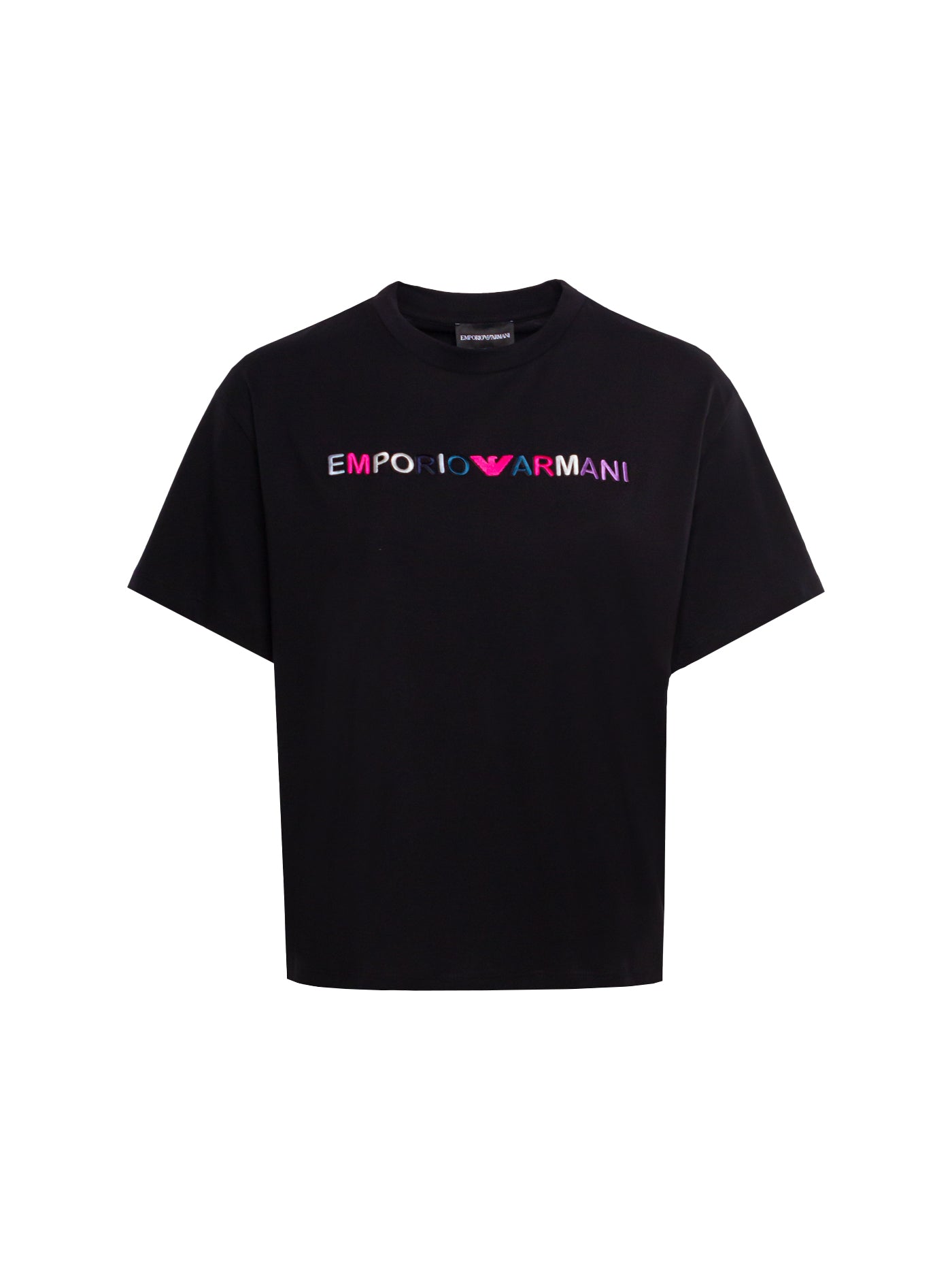 EMPORIO ARMANI LOGO-EMBROIDERED COTTON T-SHIRT