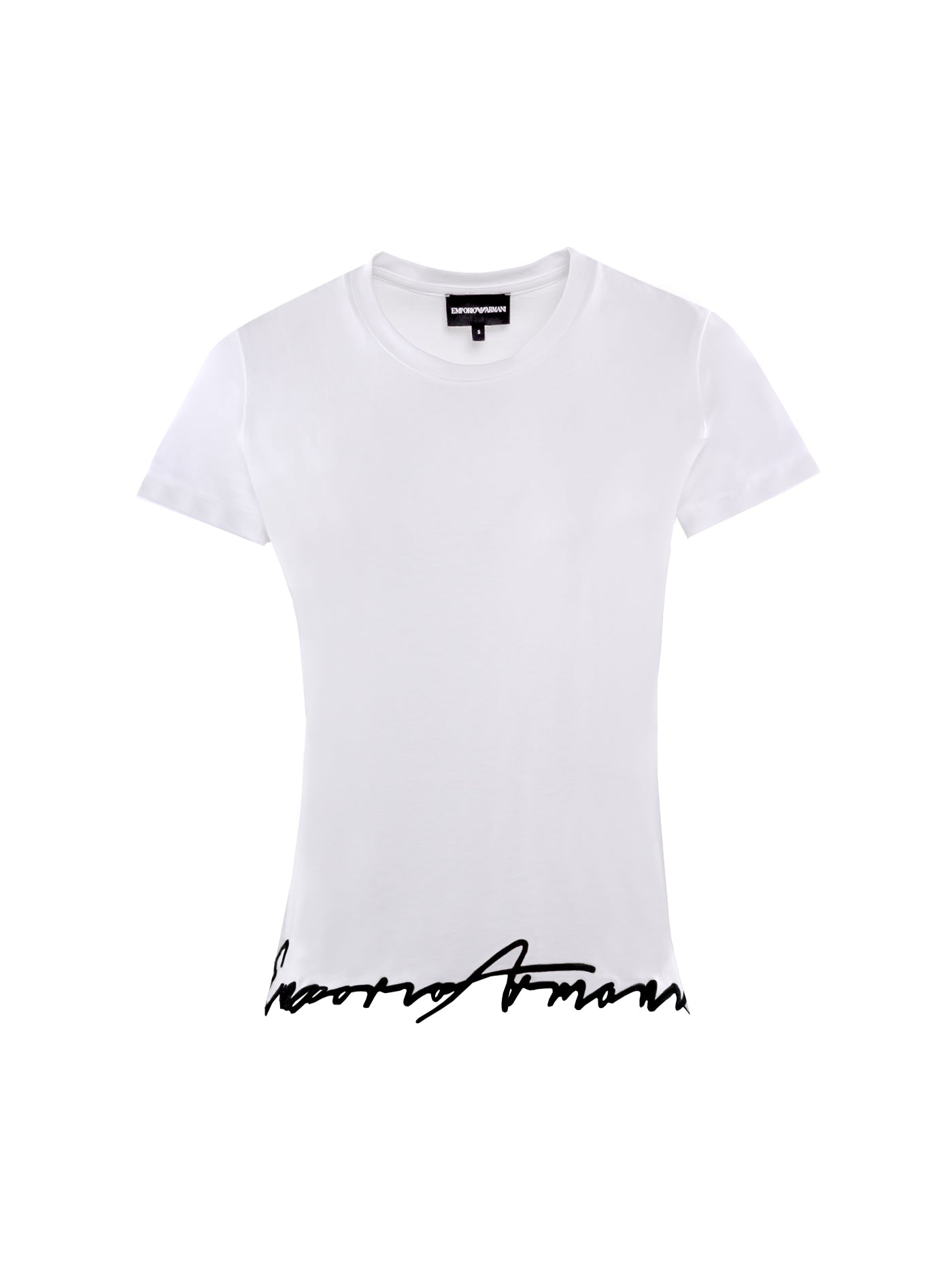 EMPORIO ARMANI LOGO-EMBROIDERED COTTON T-SHIRT