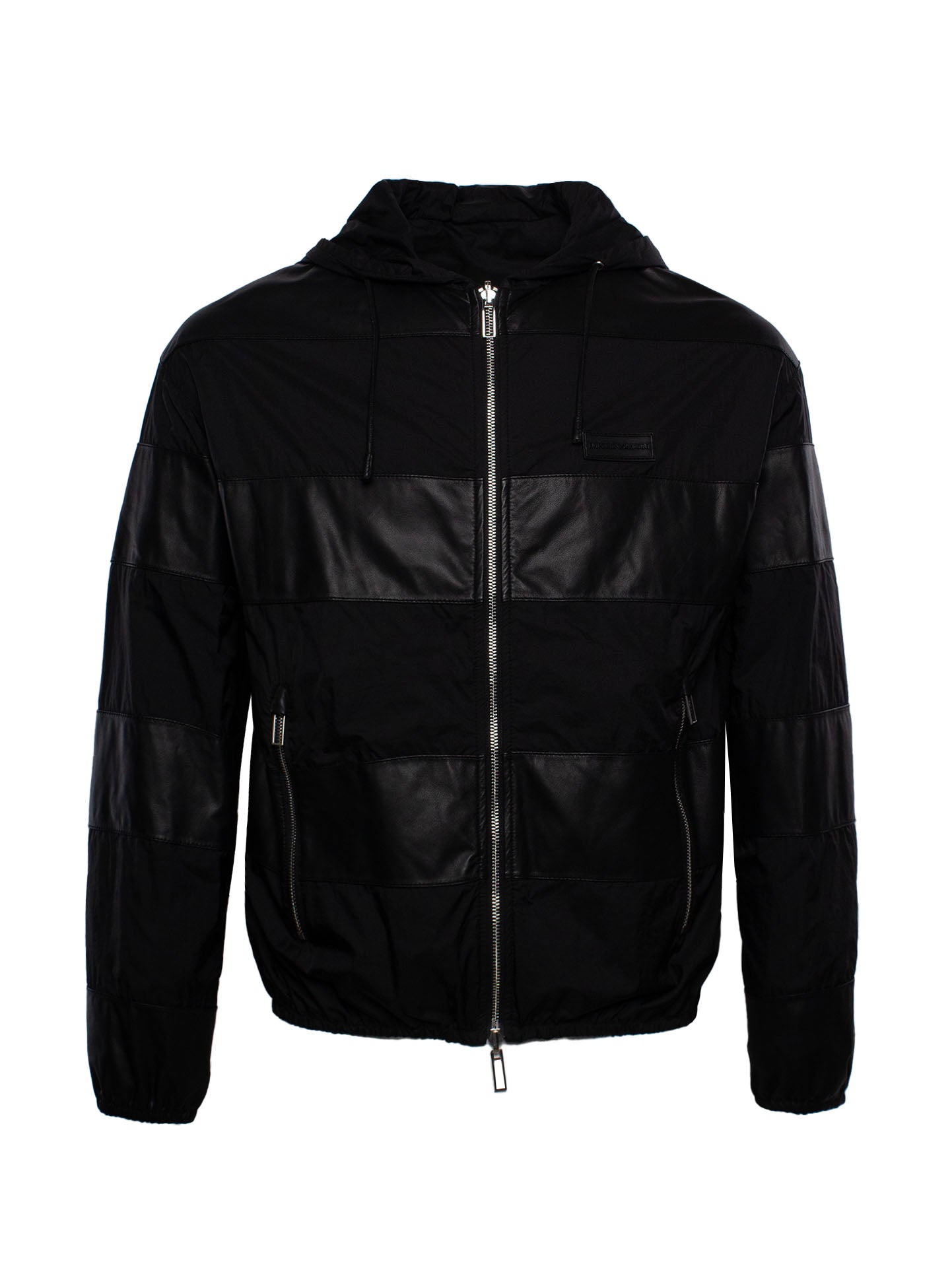 EMPORIO ARMANI REVERSIBLE LAMBSKIN HOODED JACKET