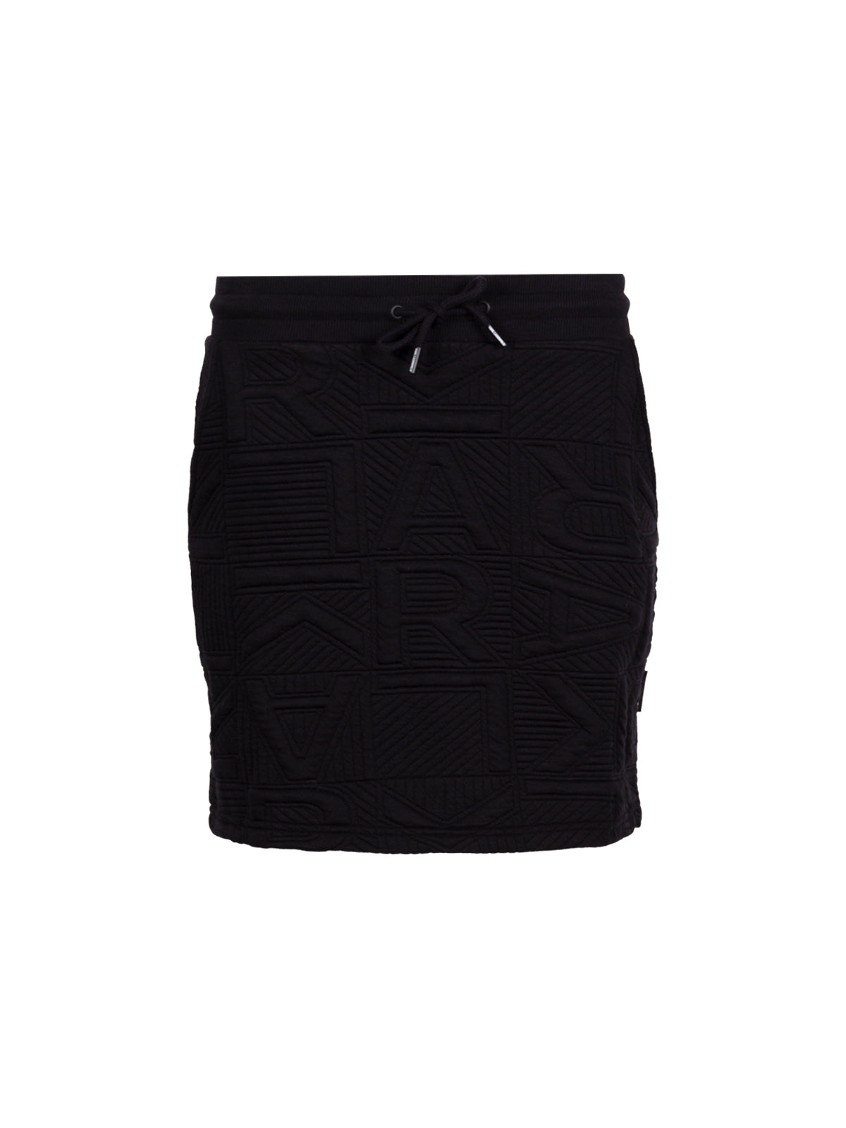 KARL LAGERFELD LOGO-EMBROIDERED ELASTICATED-WAISTBAND MINISKIRT