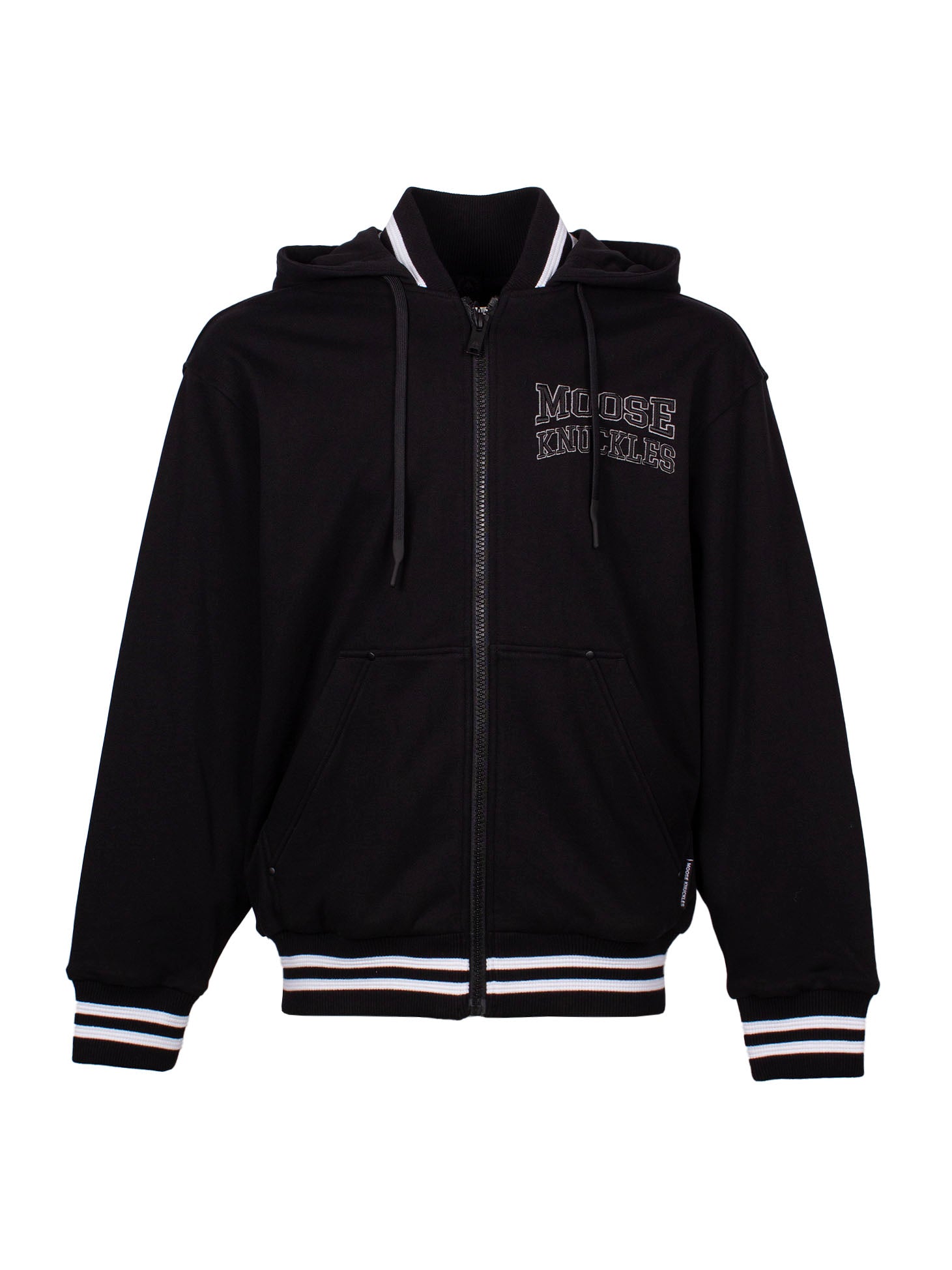 MOOSE KNUCKLES LOGO-APPLIQUÉ COTTON JACKET