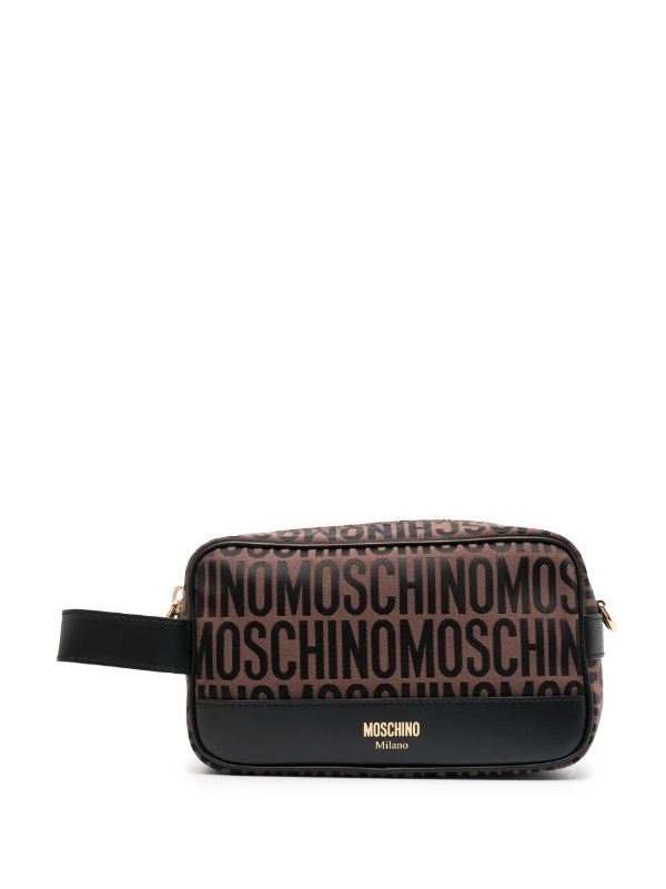 MOSCHINO LOGO-PRINT WASH BAG