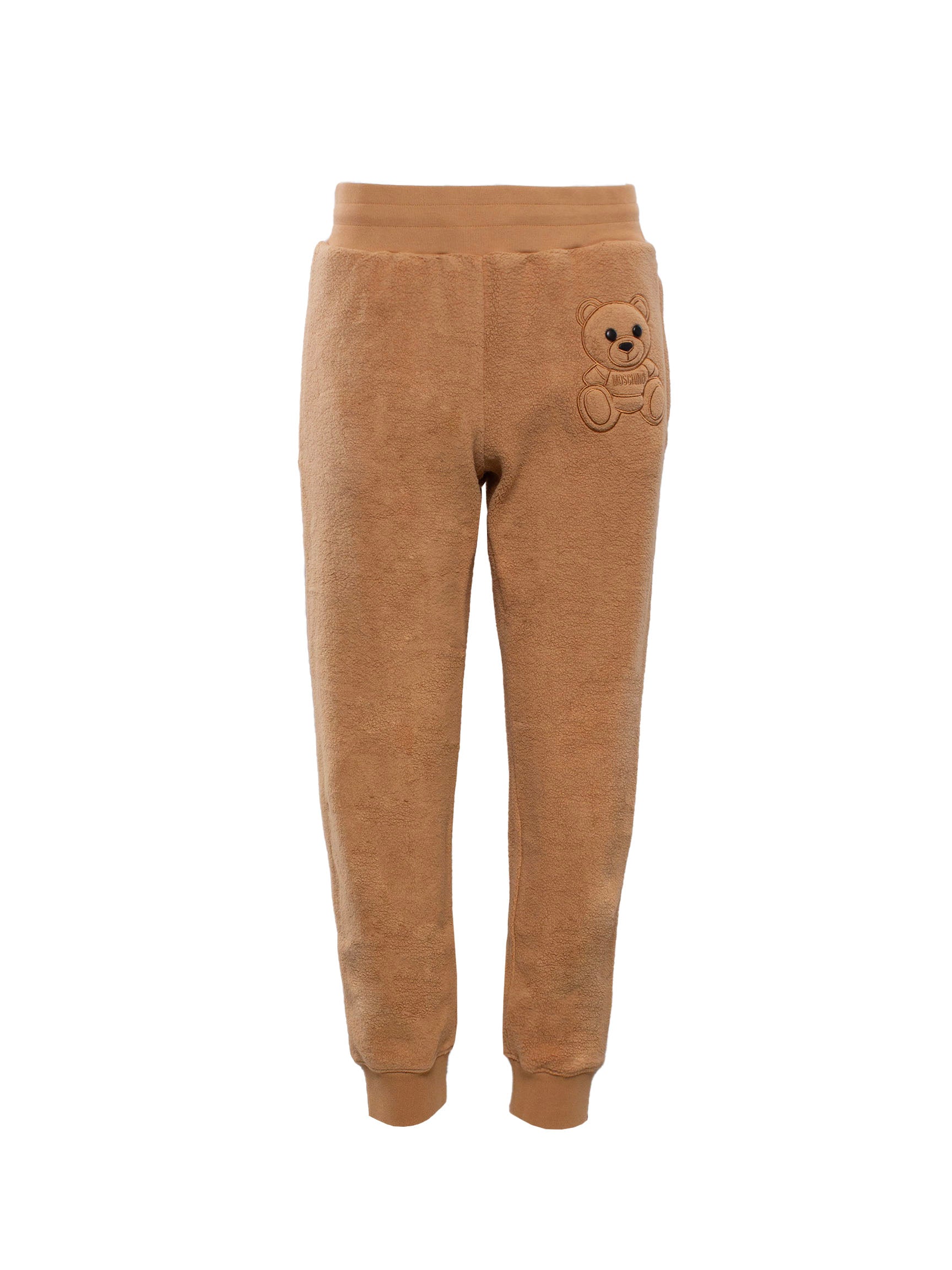 MOSCHINO TEDDY-BEAR DETAIL CROPPED TROUSERS