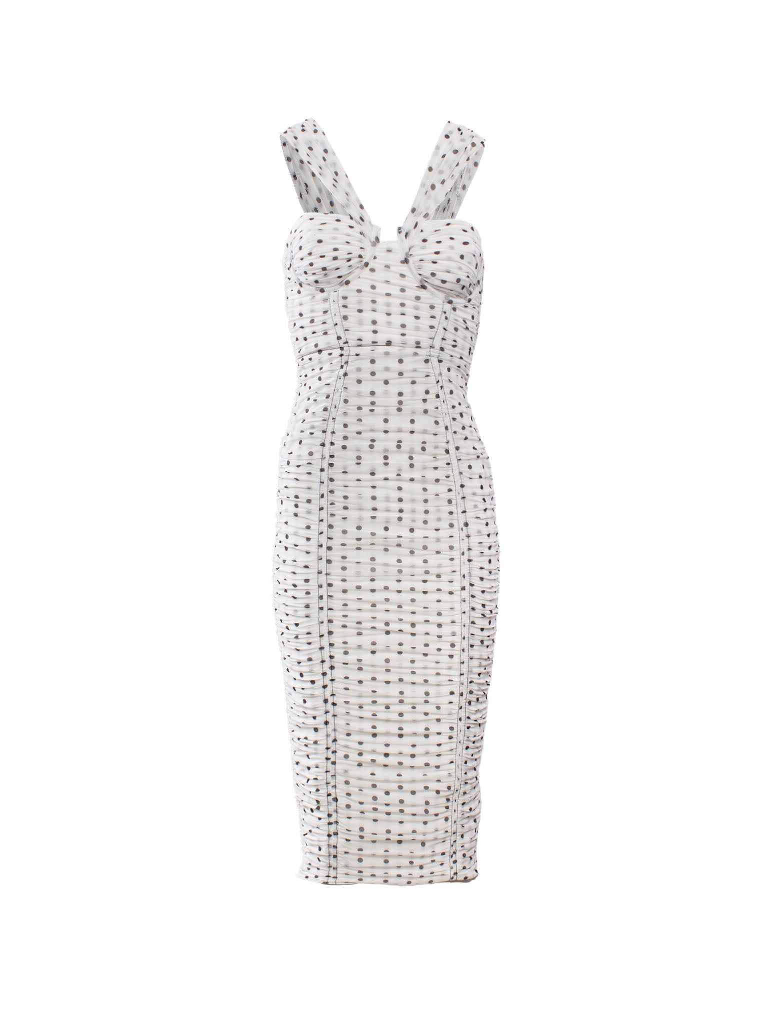SELF-PORTRAIT POLKA-DOT CORSET DRESS