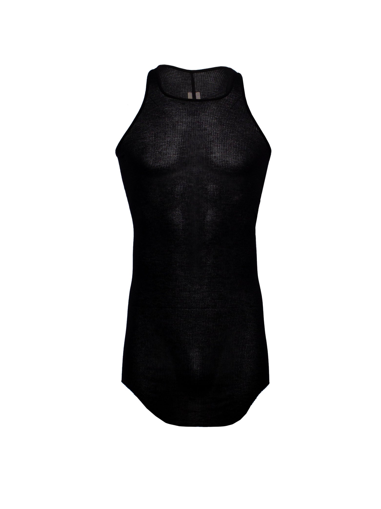 RICK OWENS ROUND-NECK RACERBACK TANK TOP