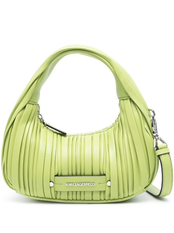 KARL LAGERFELD LOGO-PATCH RUCHED-DETAILING TOTE BAG
