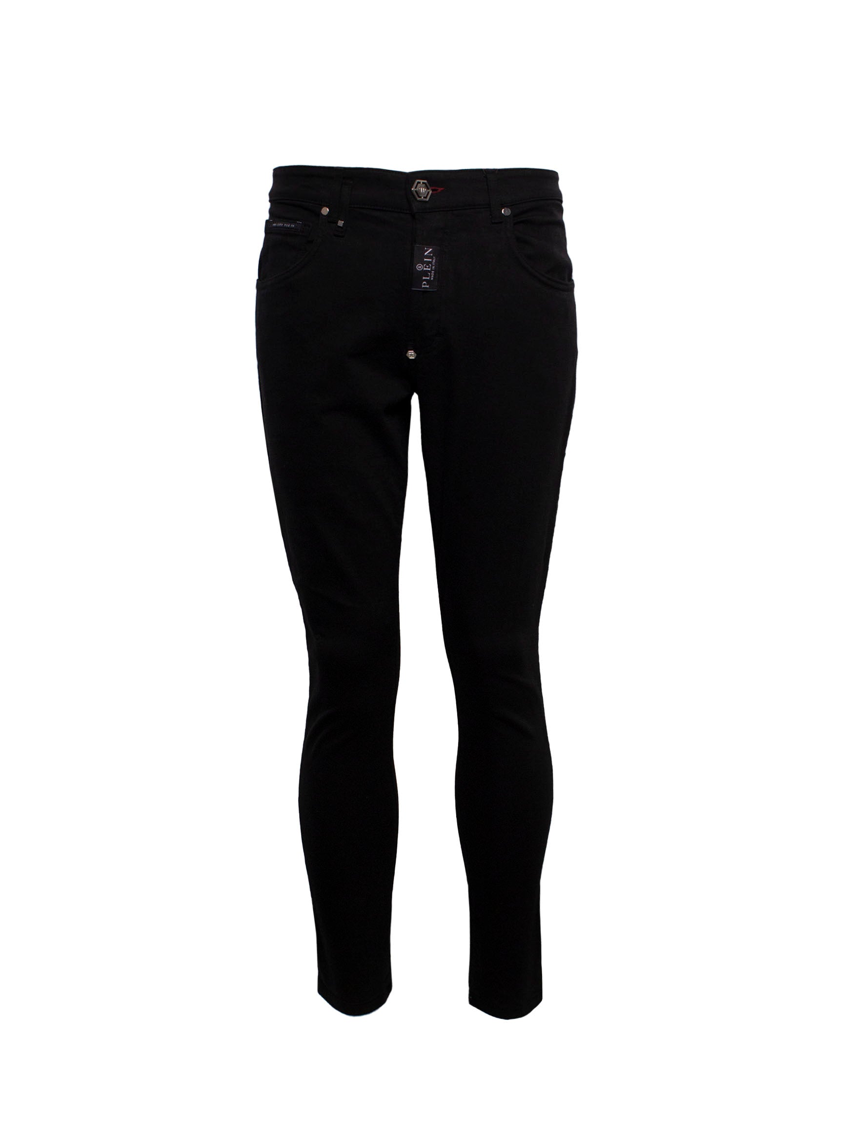 PHILIPP PLEIN MID-RISE TAPERED-LEG TROUSERS