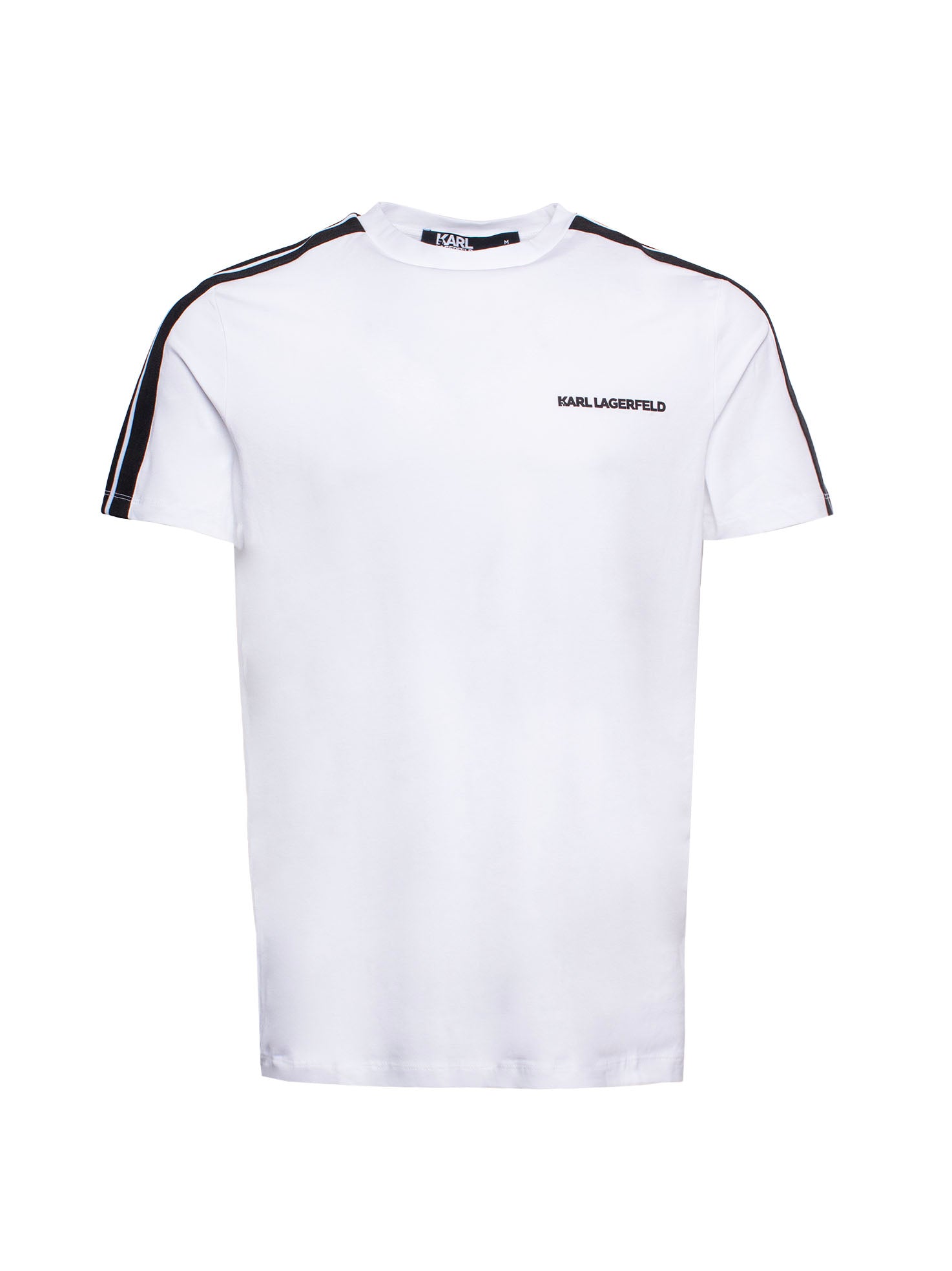 KARL LAGERFELD ORGANIC-COTTON BLEND JERSEY T-SHIRT