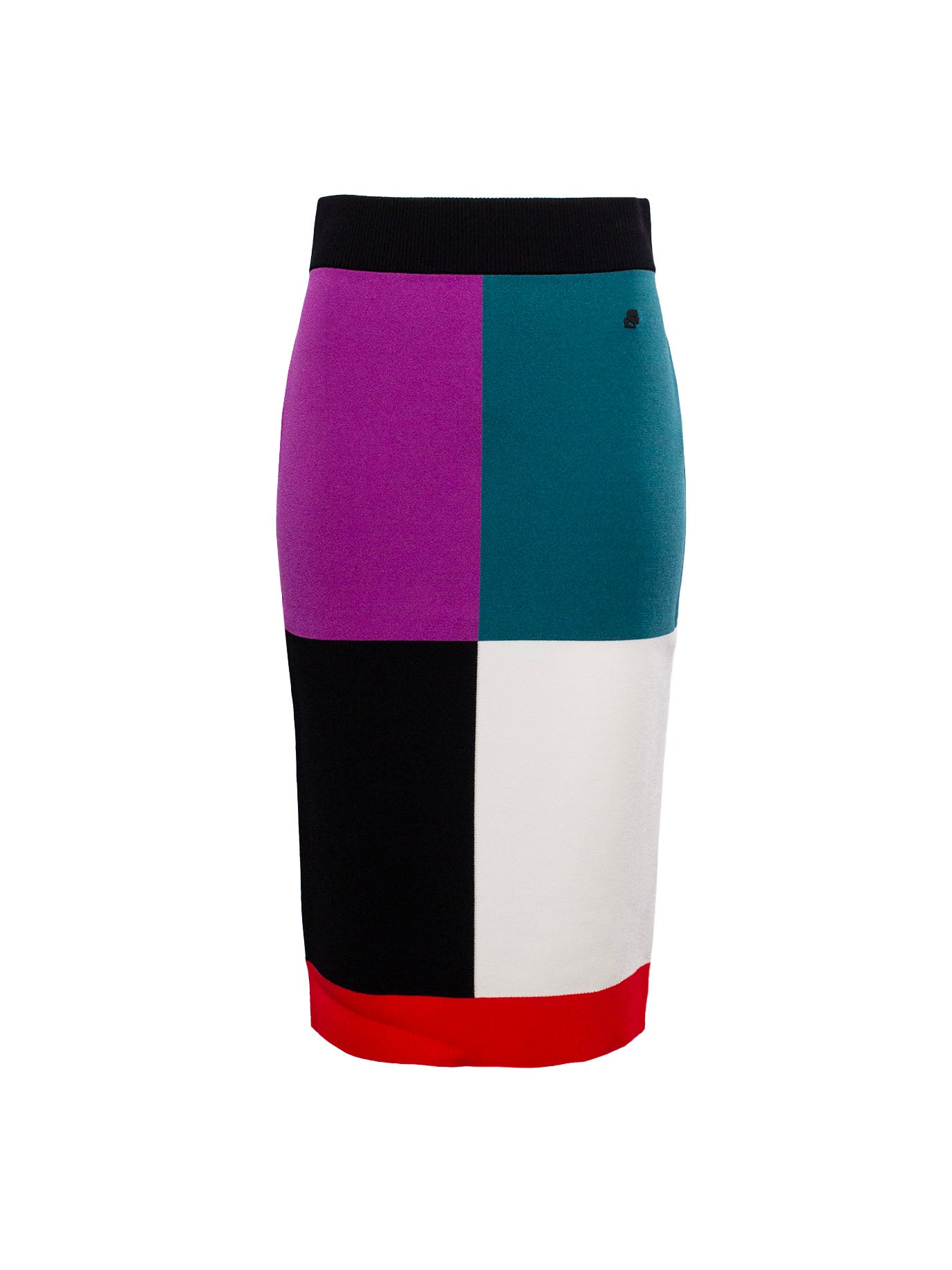 KARL LAGERFELD COLOUR-BLOCK MIDI PENCIL SKIRT