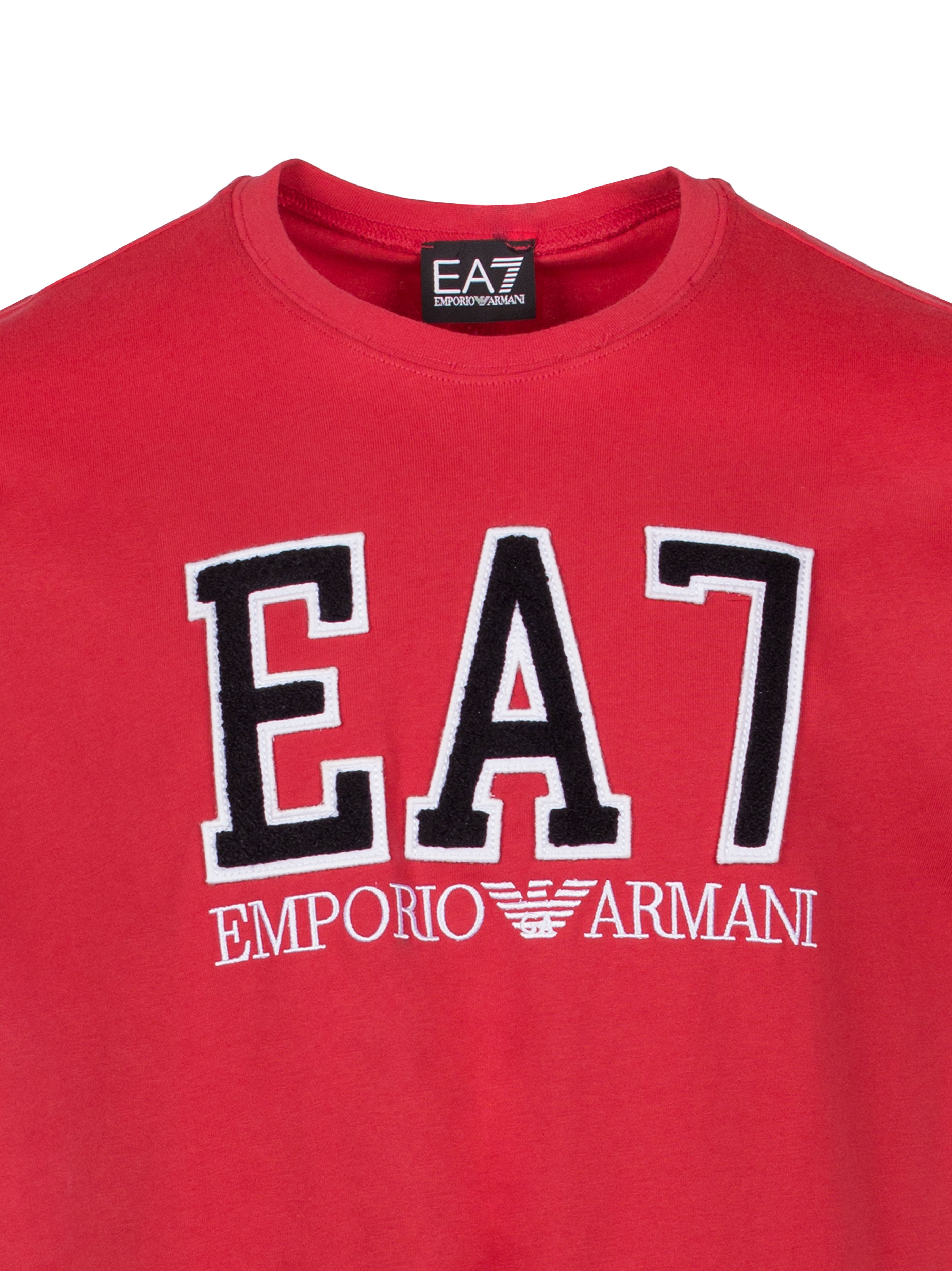 EA7 LOGO-EMBROIDERED COTTON T-SHIRT