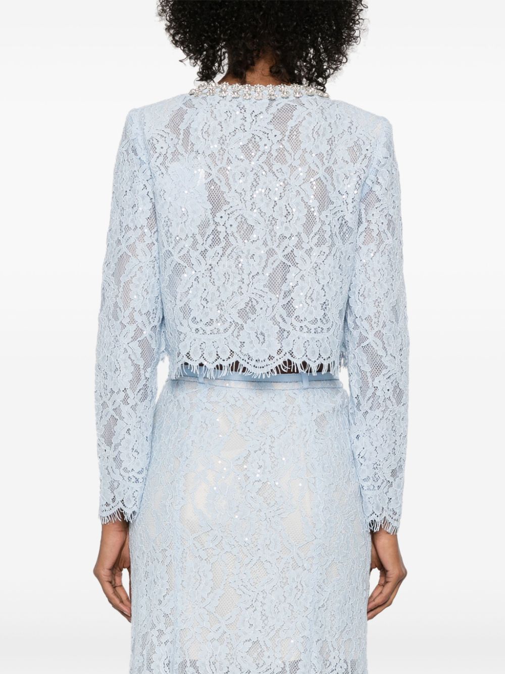 SELF-PORTRAIT TOP WITH LACE DETAILS