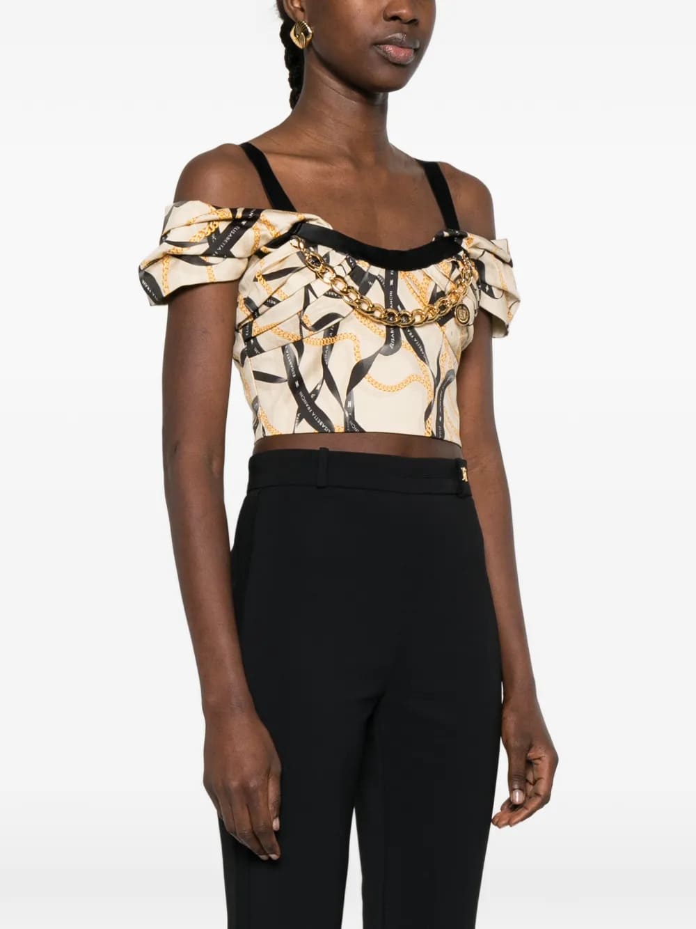TOP ELISABETTA FRANCHI CHAIN PRINT