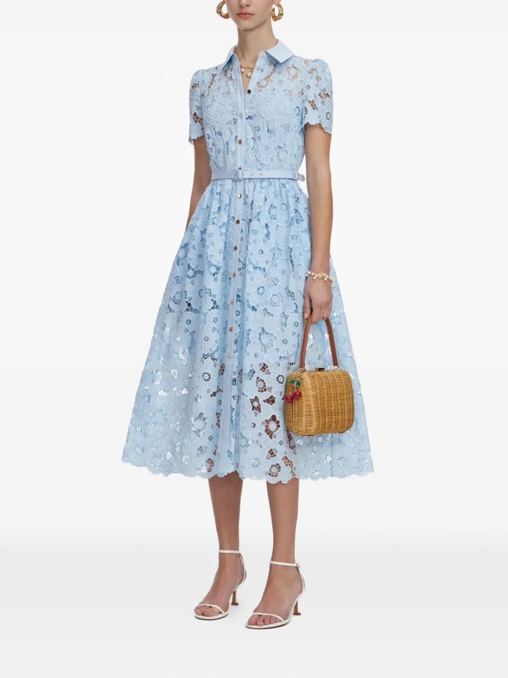 VESTIDO SELF-PORTRAIT BELTED MIDI