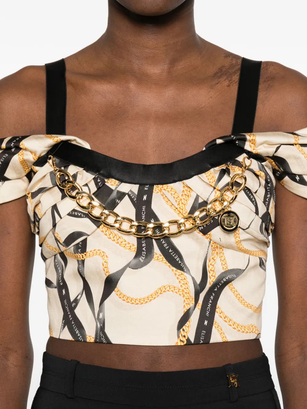 TOP ELISABETTA FRANCHI CHAIN PRINT