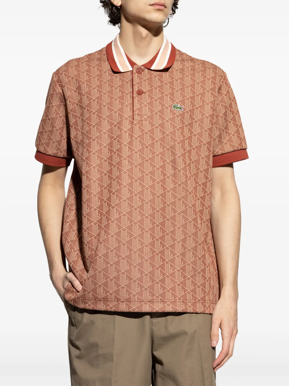 POLO LACOSTE MONOGRAMA JACQUARD