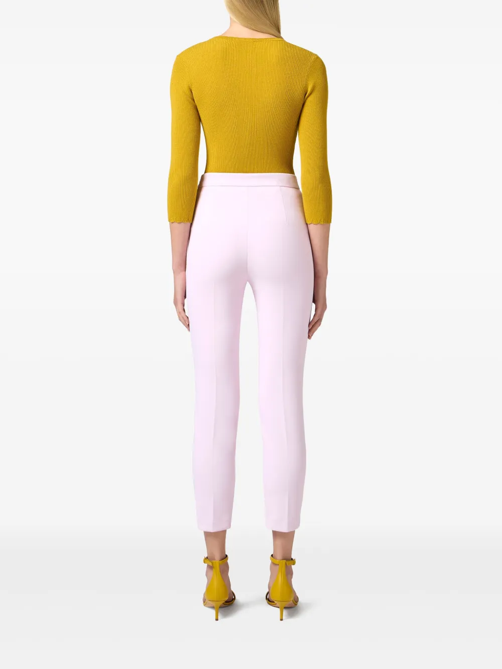 PANTALONES ELISABETTA FRANCHI CREPÉ CON RIBETE