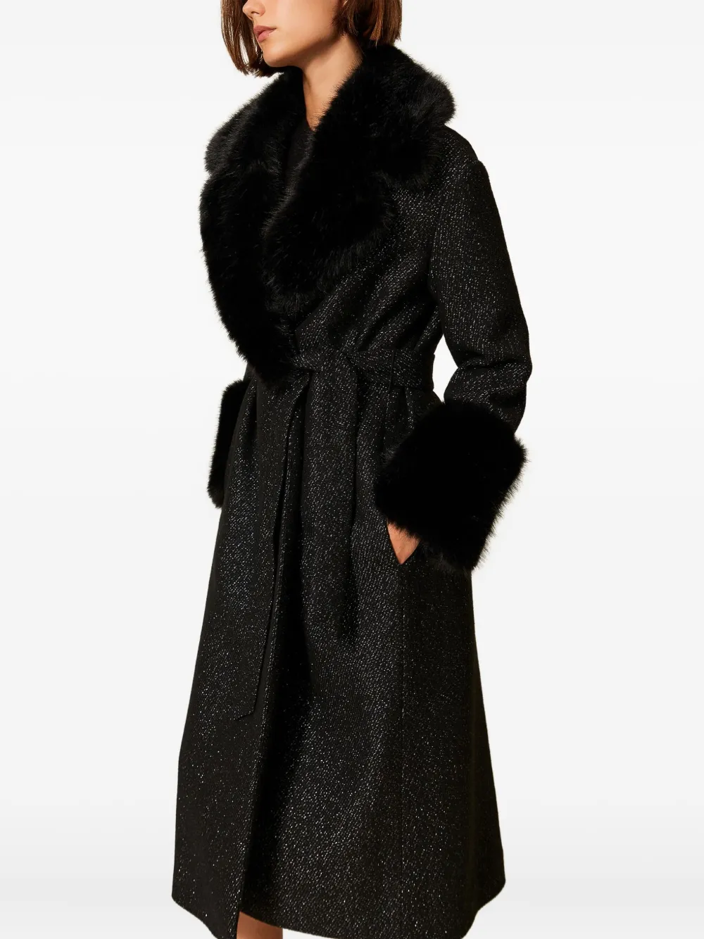 ABRIGO TWINSET NEGRO