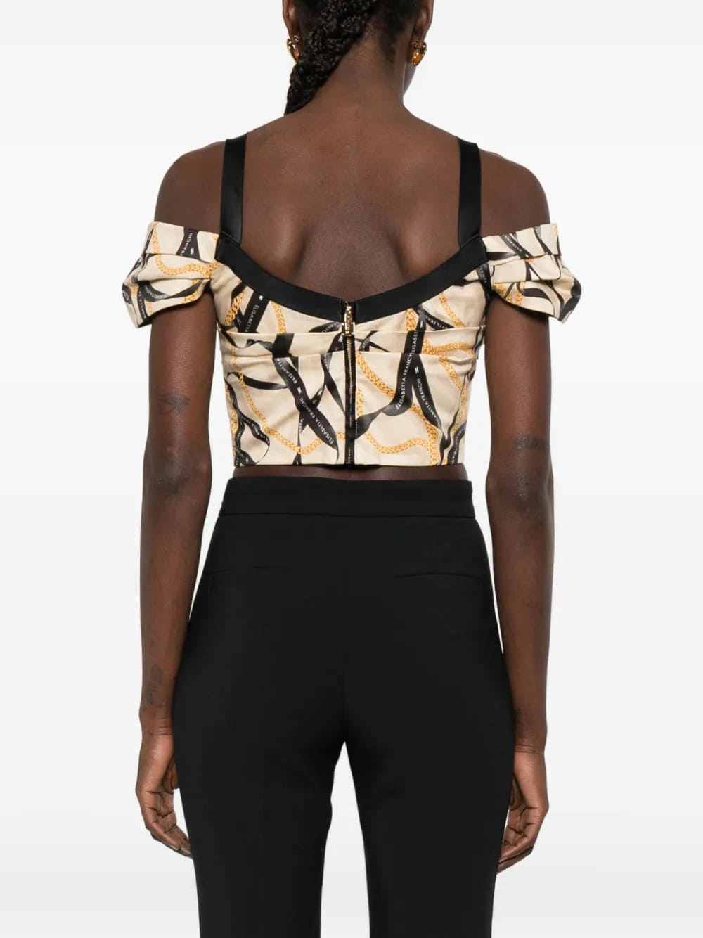 TOP ELISABETTA FRANCHI CHAIN PRINT